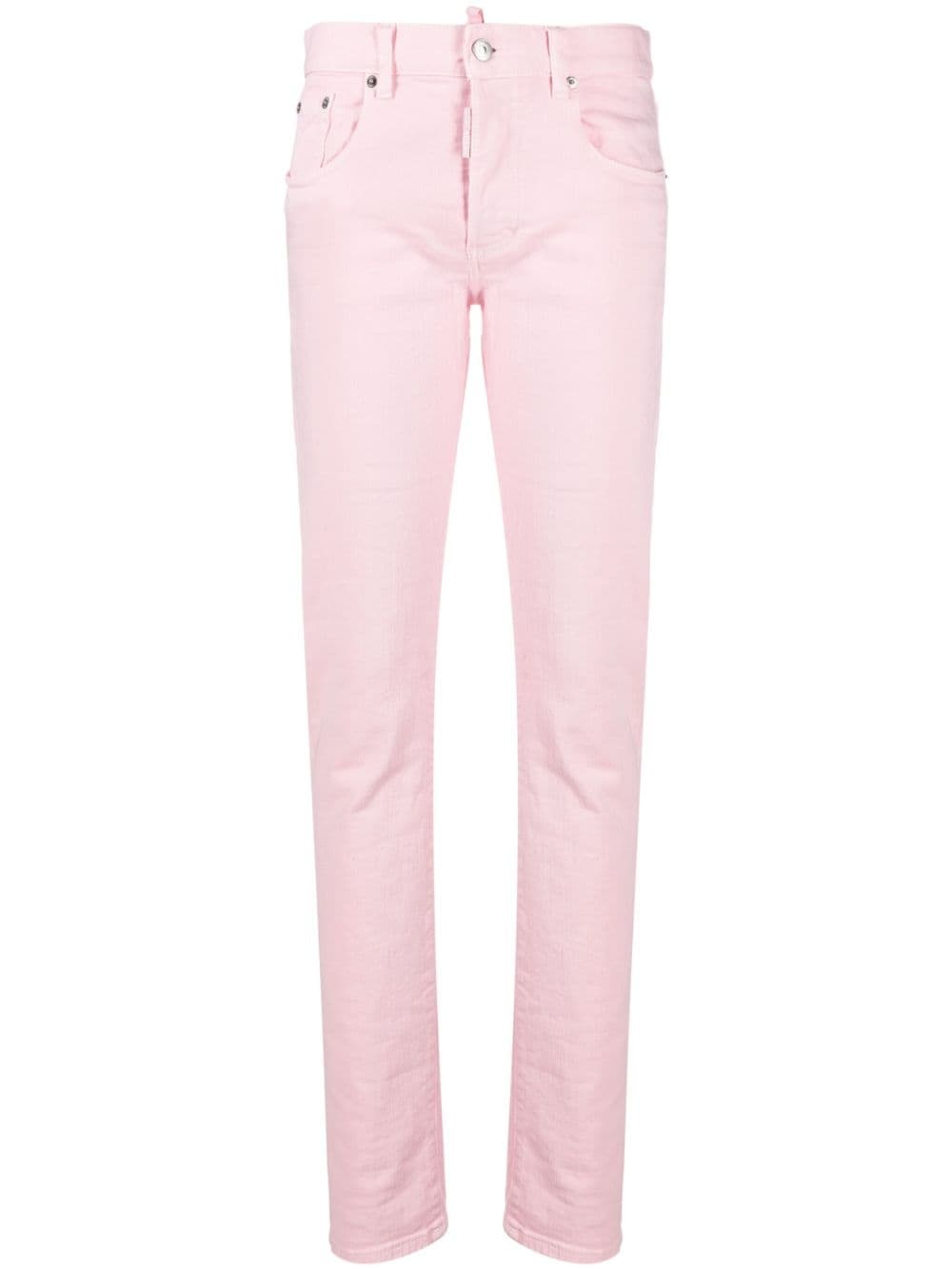 logo-patch straight-leg jeans - 1