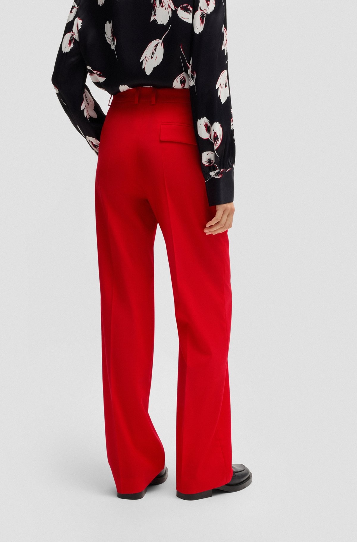 STRAIGHT-LEG TROUSERS IN WOOL - 4