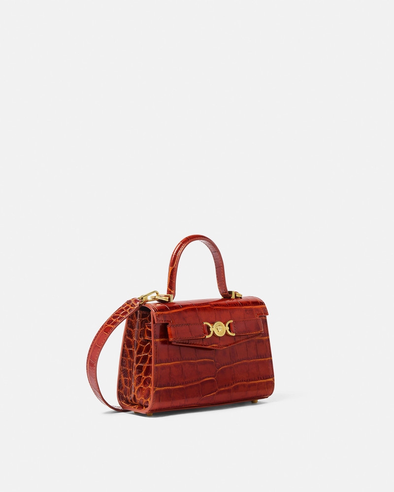 VERSACE Medusa '95 Small Croc-Effect Top-Handle outlook