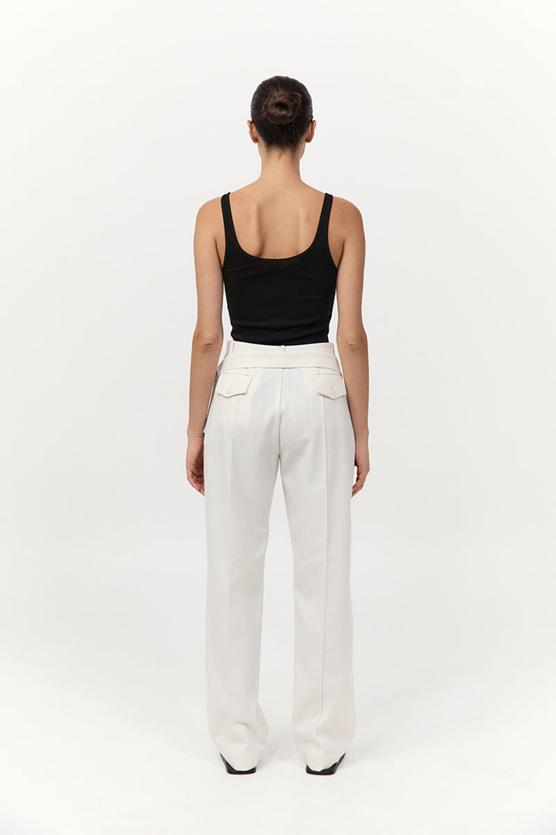 Organic Cotton Slim Scoop Tank - Jet Black - 5