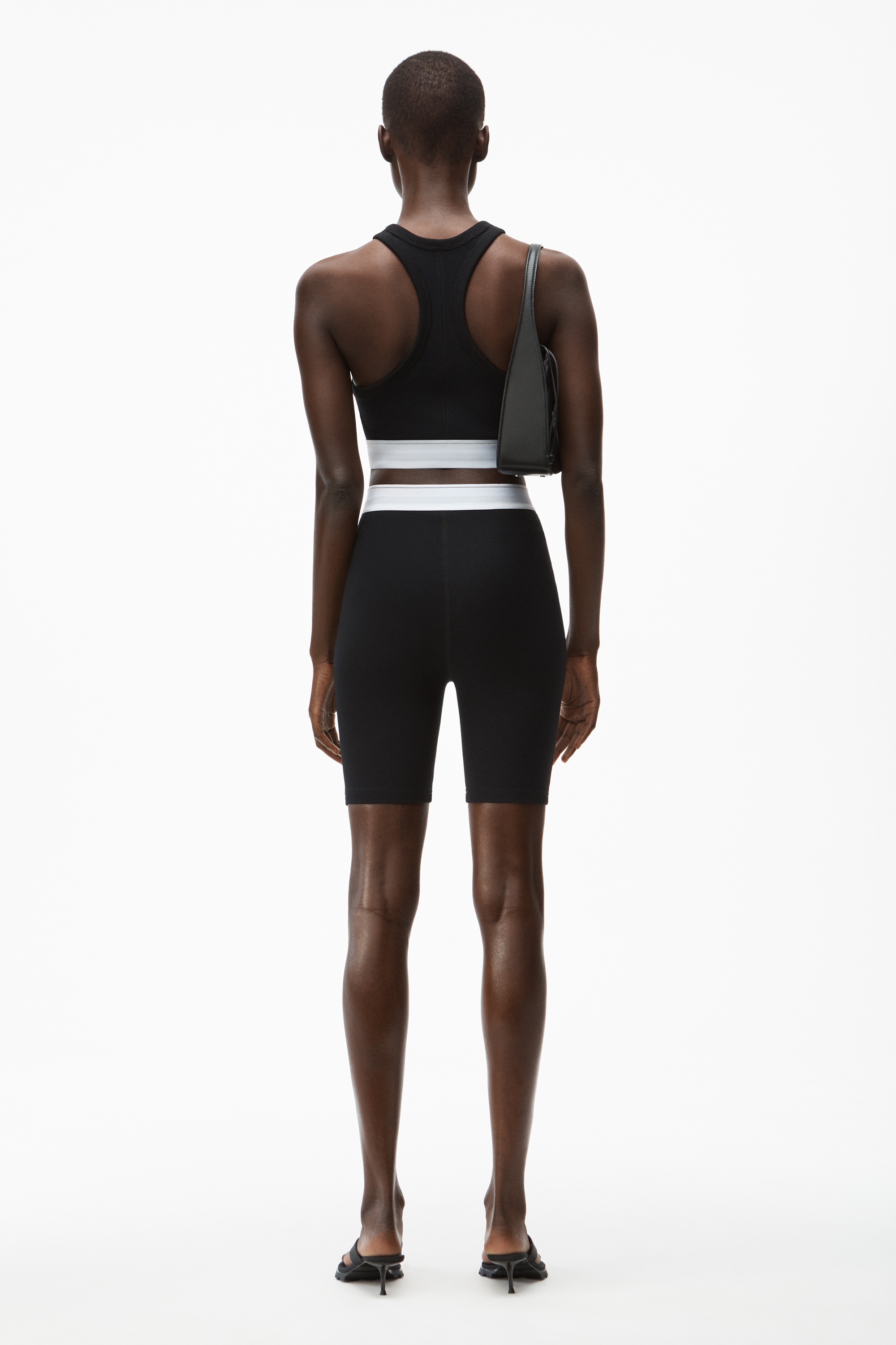 REFLECTIVE LOGO BIKE SHORT IN STRETCH KNIT - 4