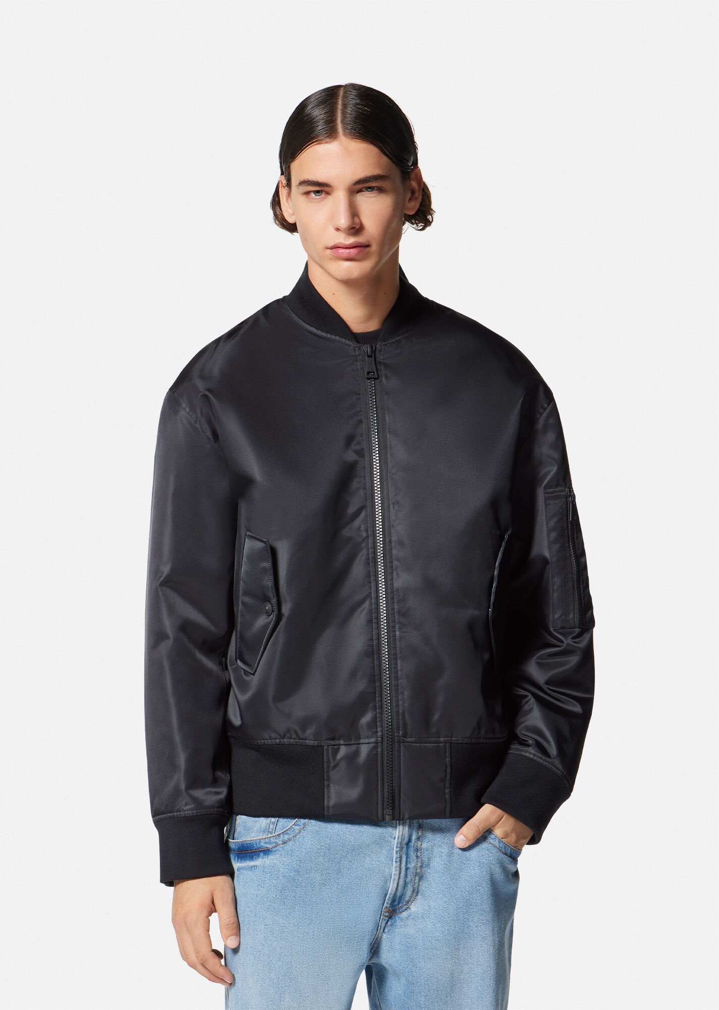 V-Emblem Bomber Jacket - 3