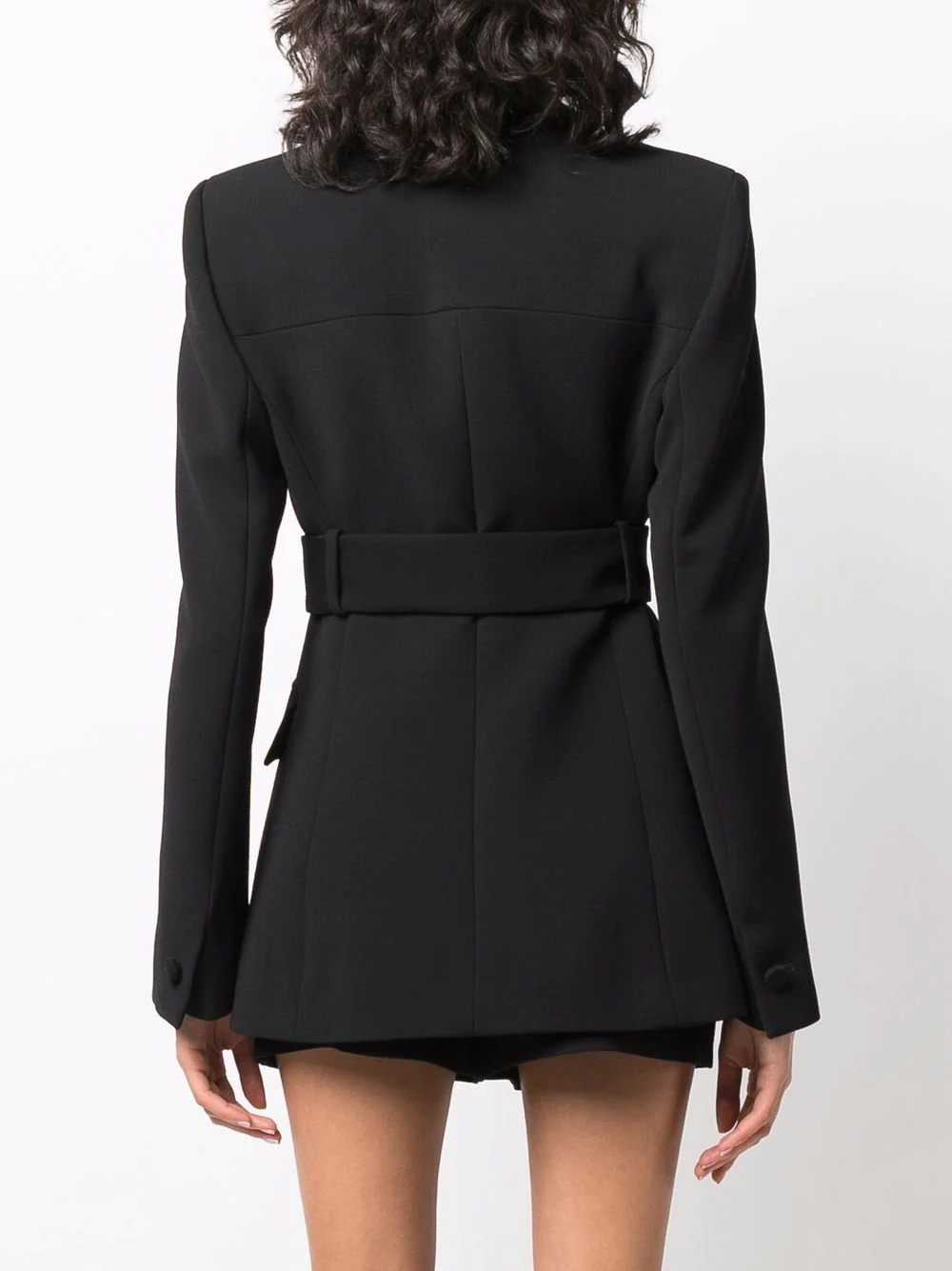 belted single-breasted blazer - 4