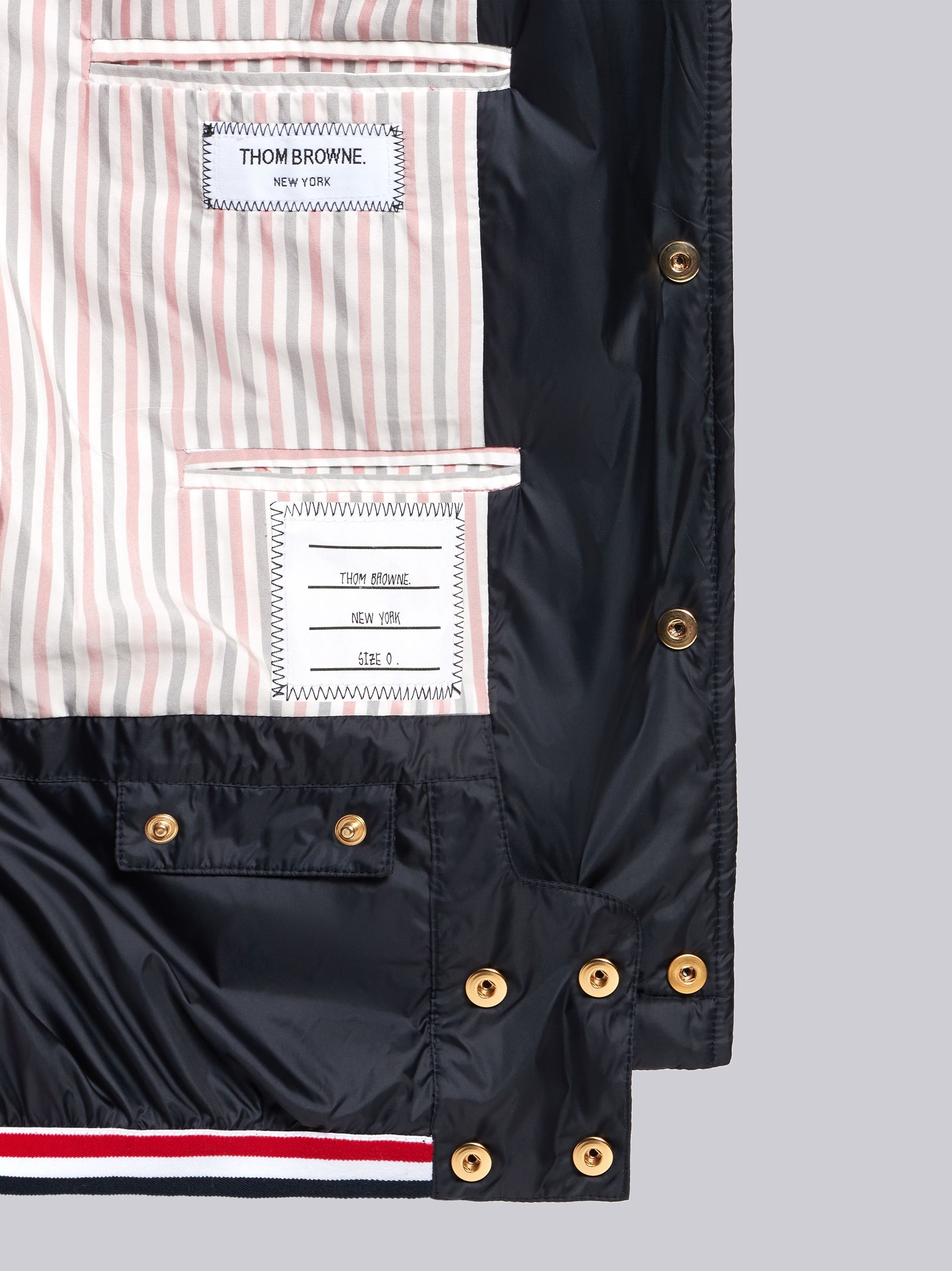 【送料&関税込】Thom Browne Navy Cotton Bomber Jacket Thom Browne Navy Cotton Bomber Jacket | Balardi