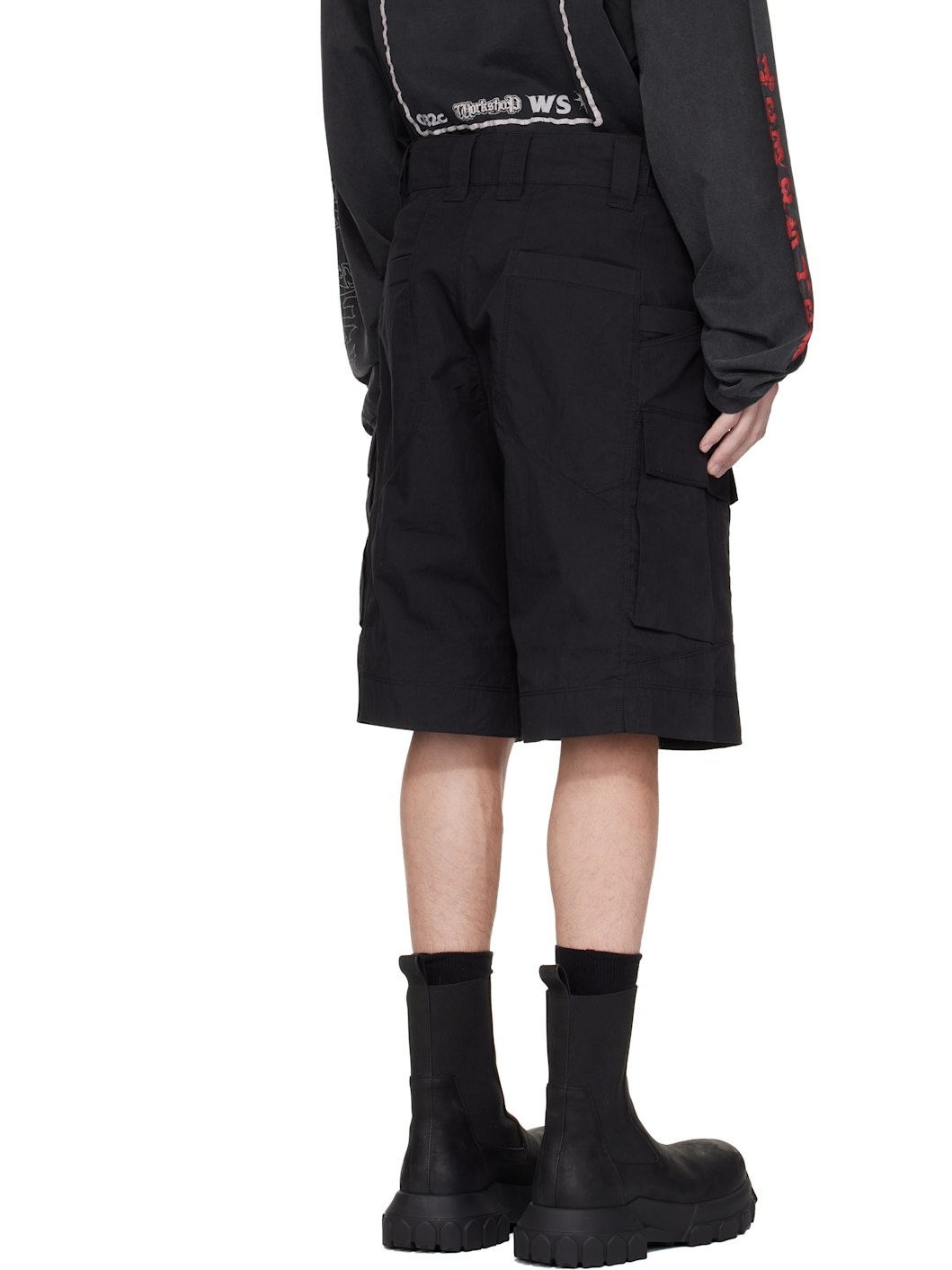 Black 'My Own Mind' Utility Shorts - 3