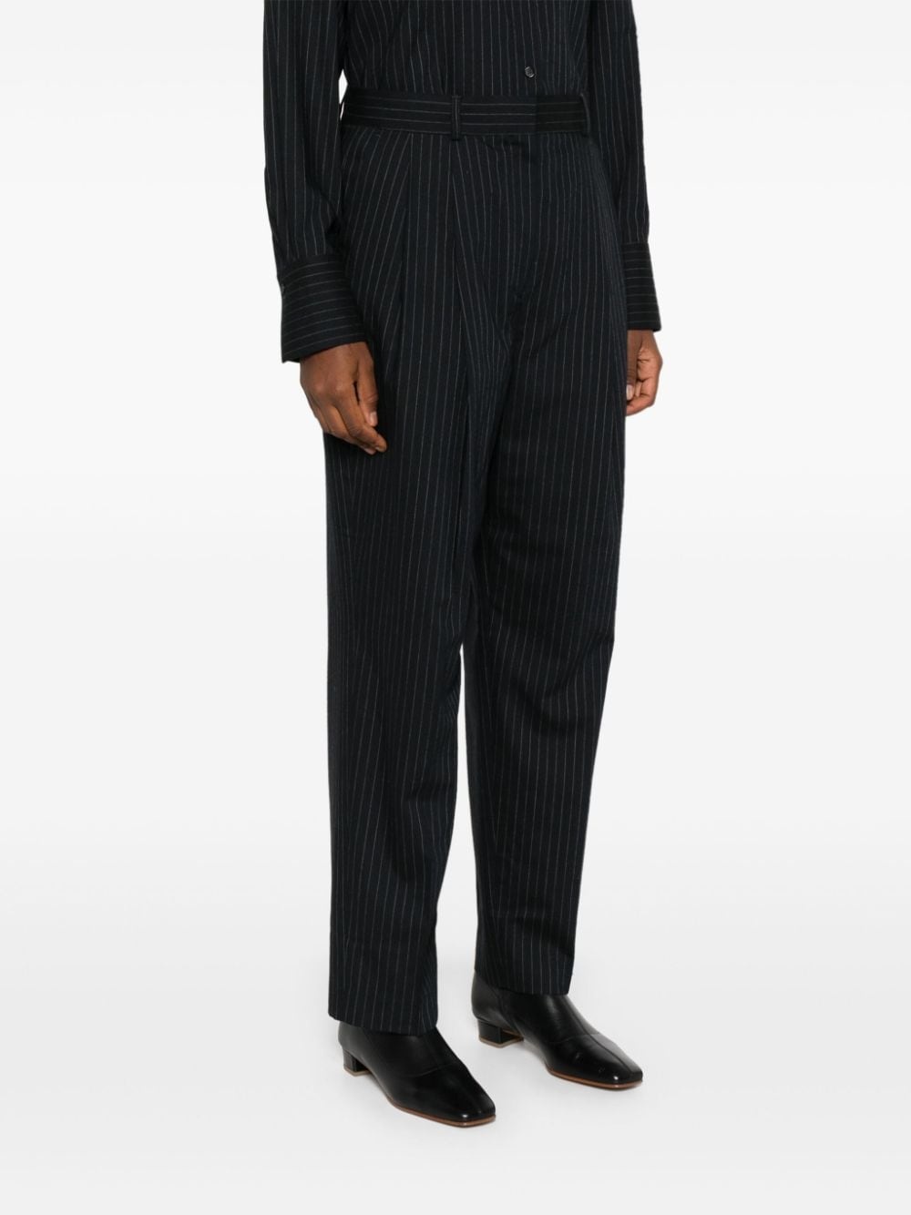 tailored pinstriped trousers - 3