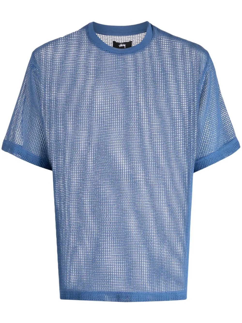 STUSSY Men Cotton Mesh Crew Short-Sleeve - 1