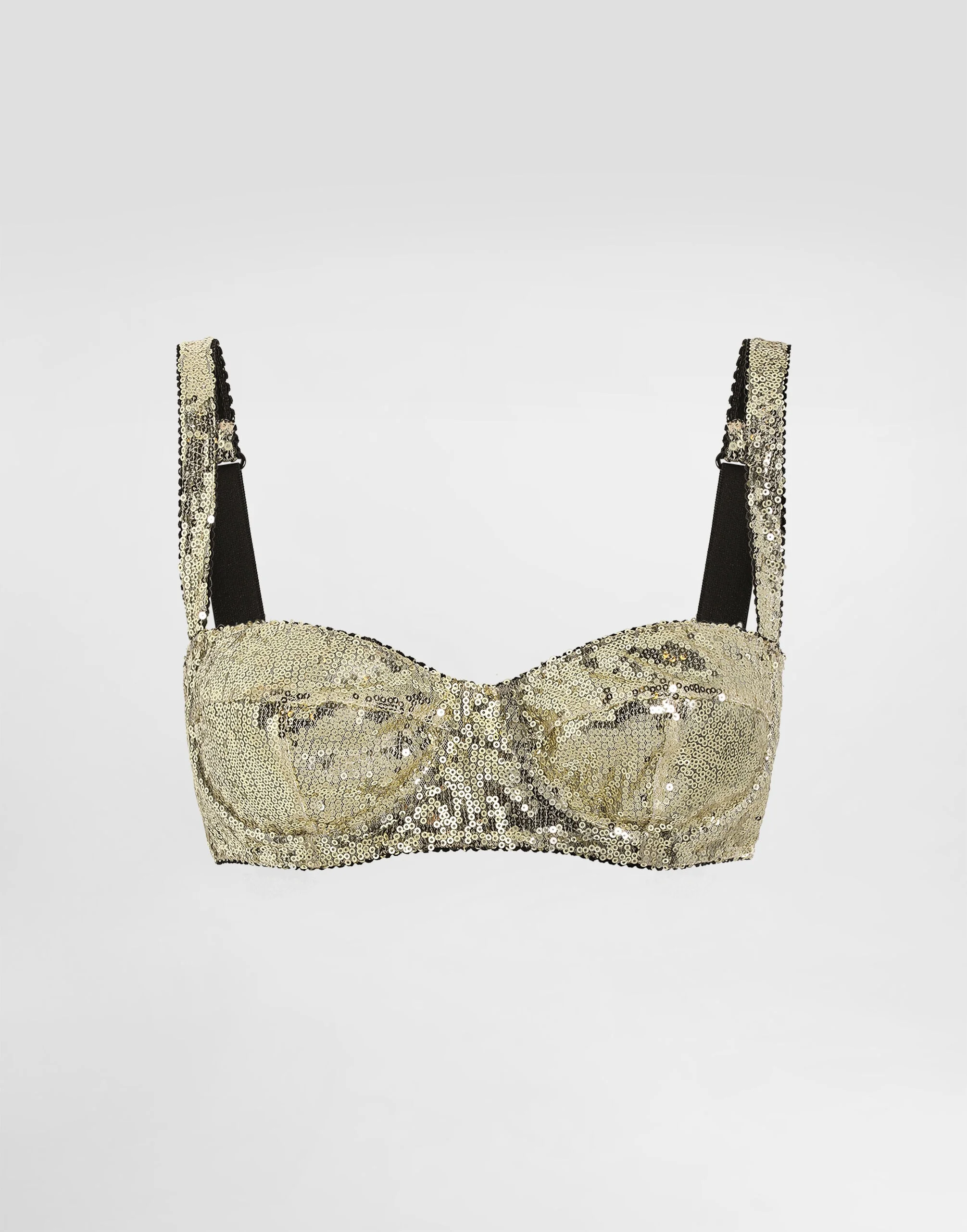 Balconette bra with micro-sequin embellishment - 1