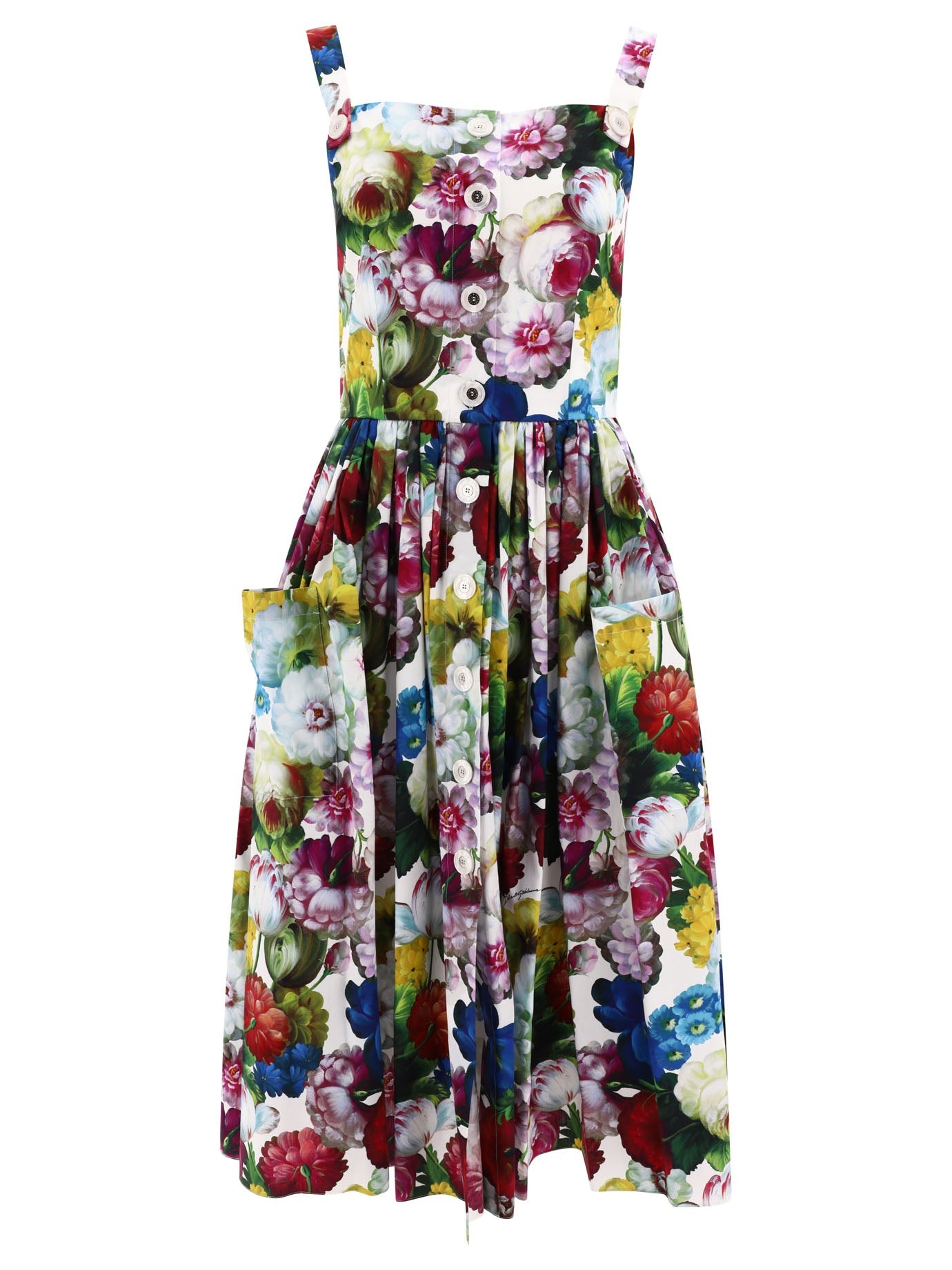Dolce & Gabbana Dress With Nocturnal Flower Print - 1