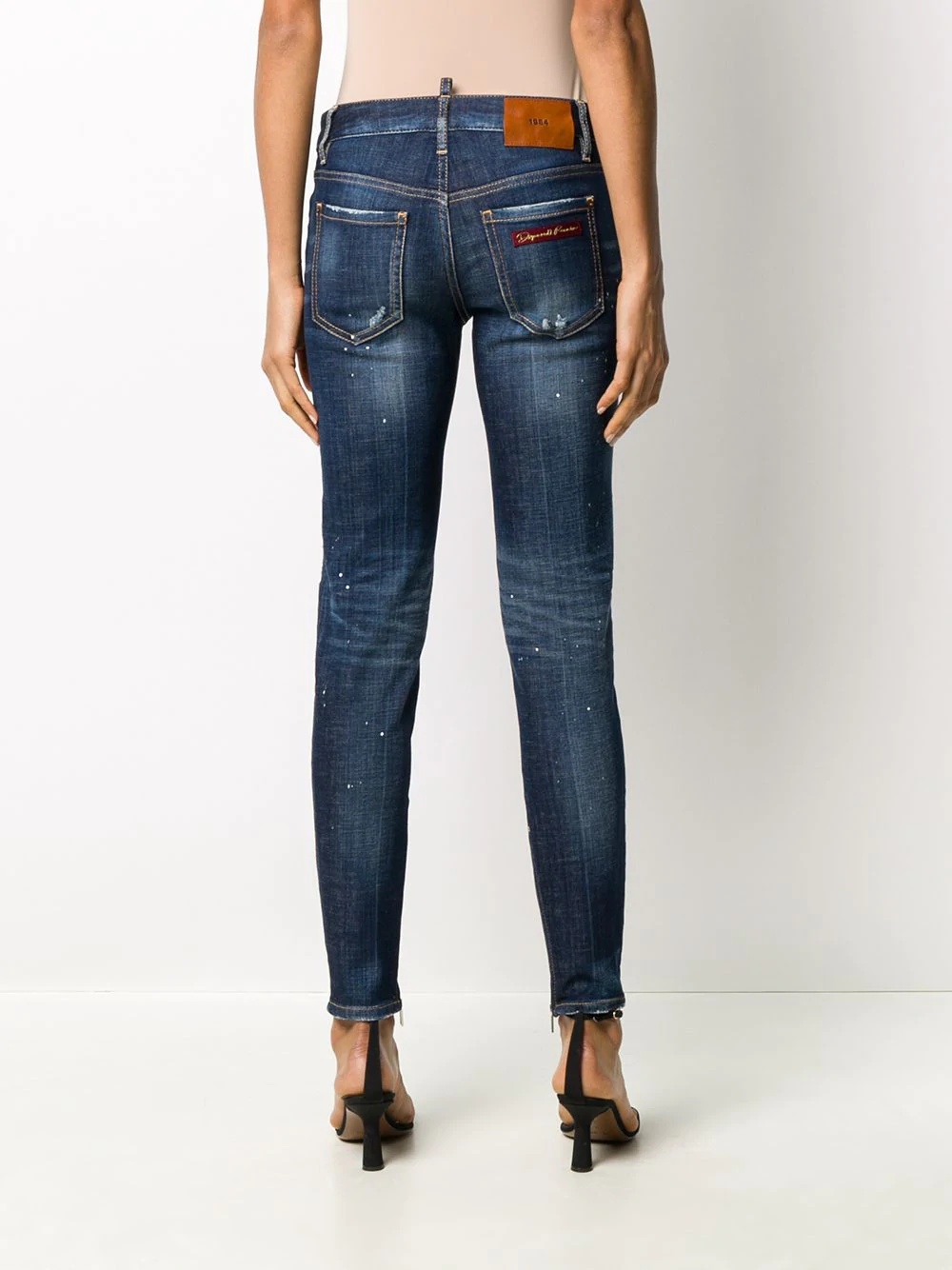 distressed slim-fit jeans - 4