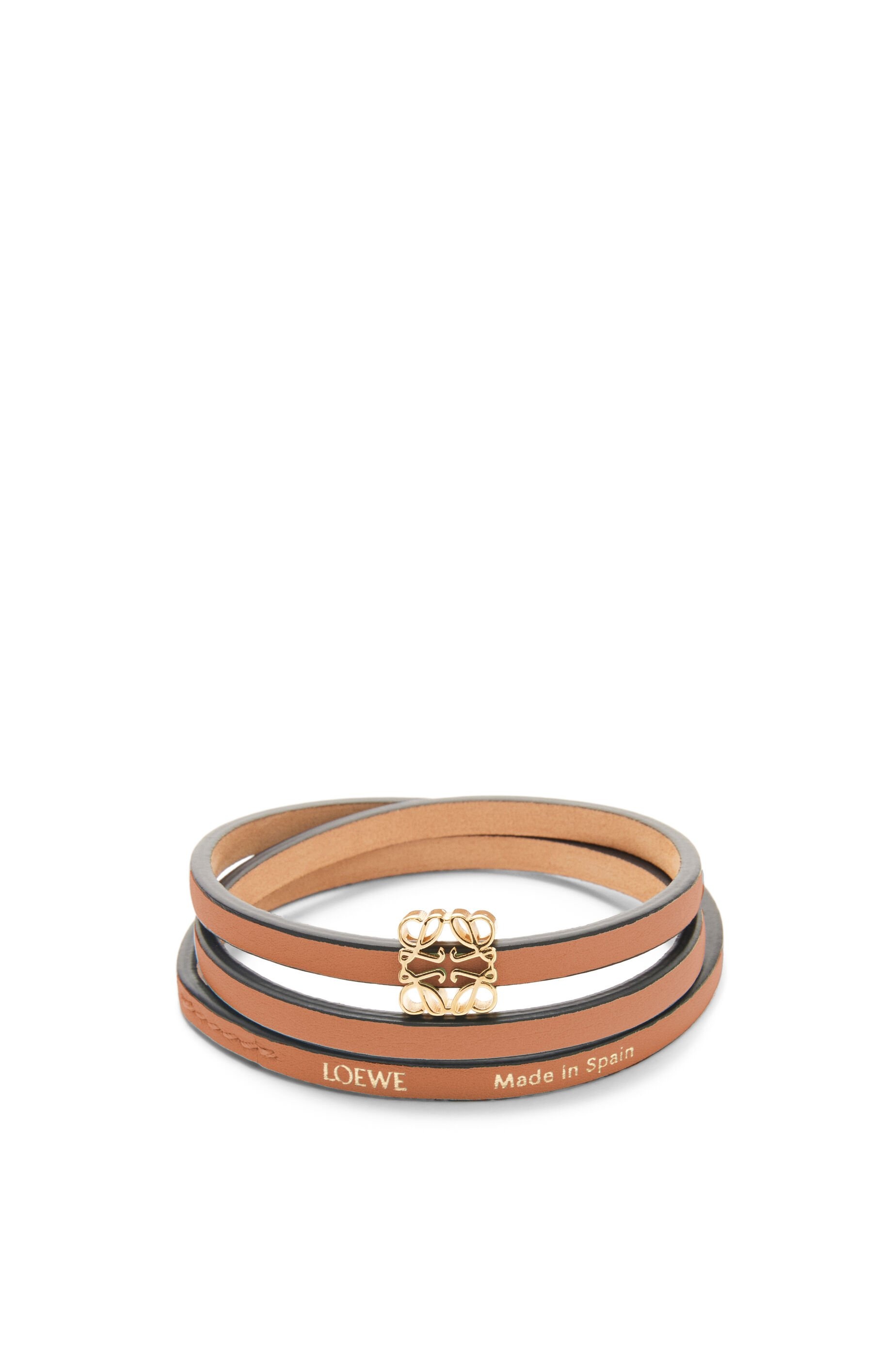 ★LOEWE TWIST BANGLE ロエベ ツイスト バングル Twist bangle in calfskin White - LOEWE