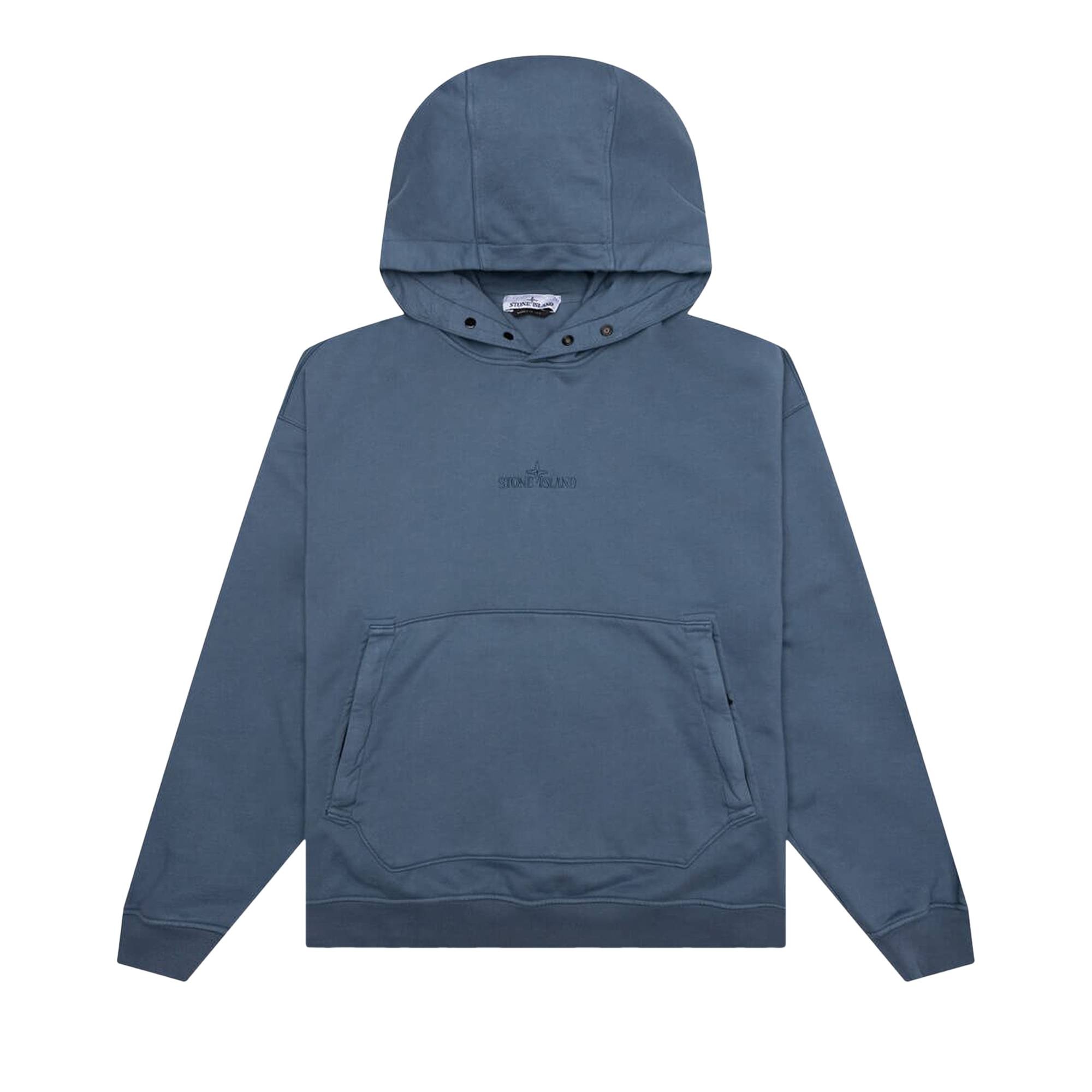 Stone Island Hooded Sweatshirt 'Avio Blue' - 1