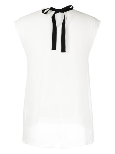 UNDERCOVER pussy-bow sleeveless blouse outlook