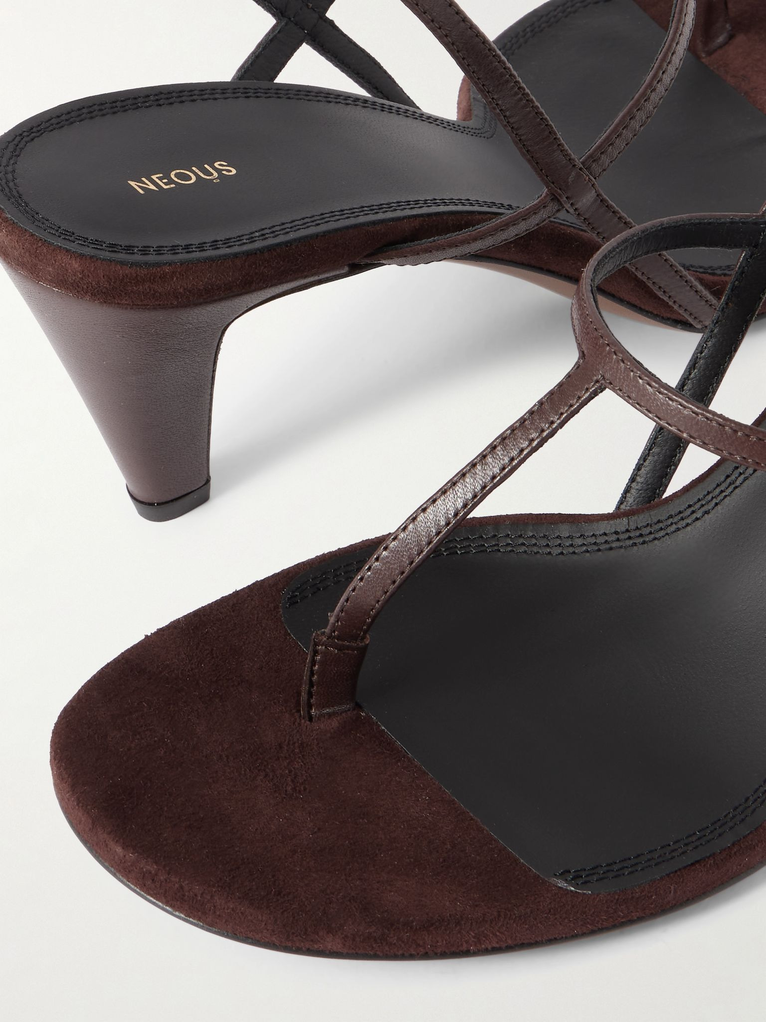 Arneb leather slingback sandals Chocolate - 4