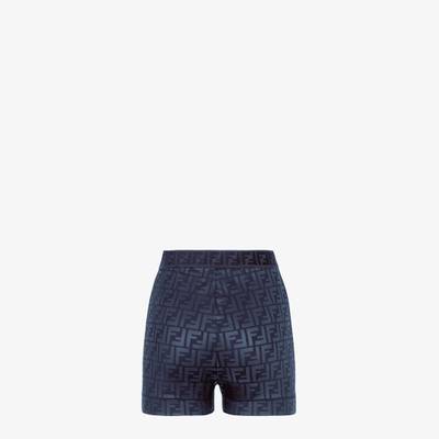 FENDI Blue FF Lycra® shorts outlook