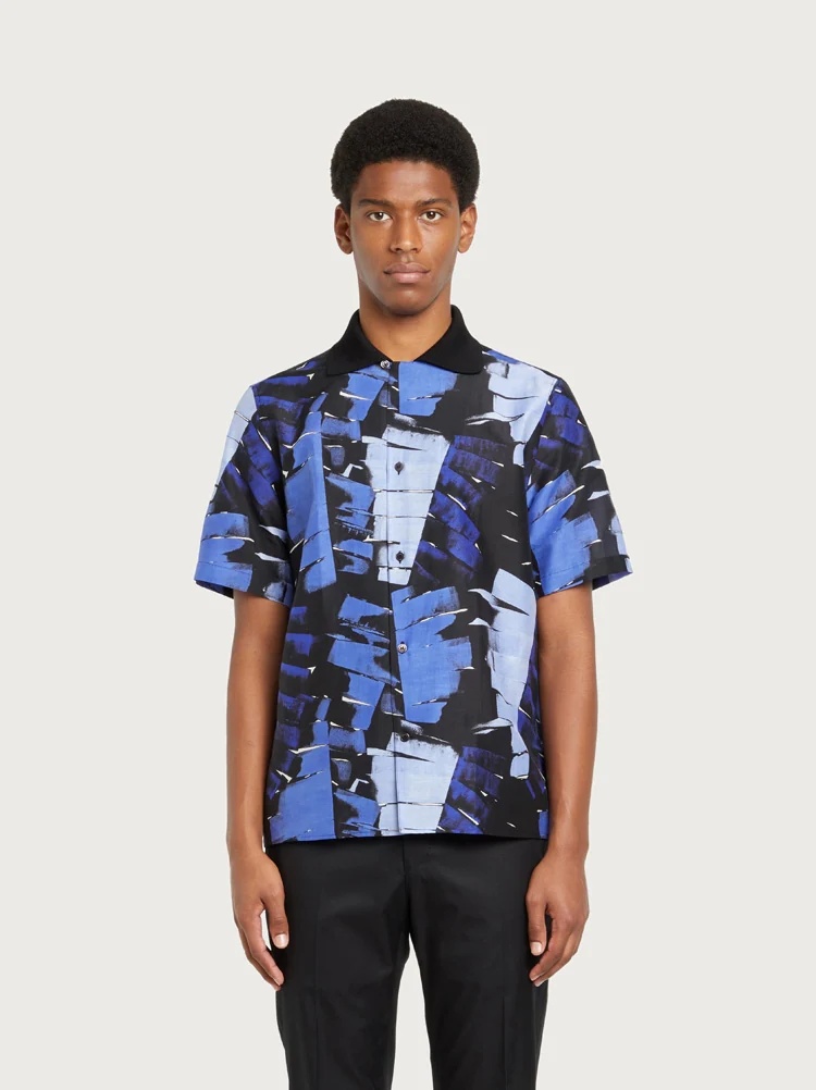 PALM PRINT BOXY FIT SHIRT - 2