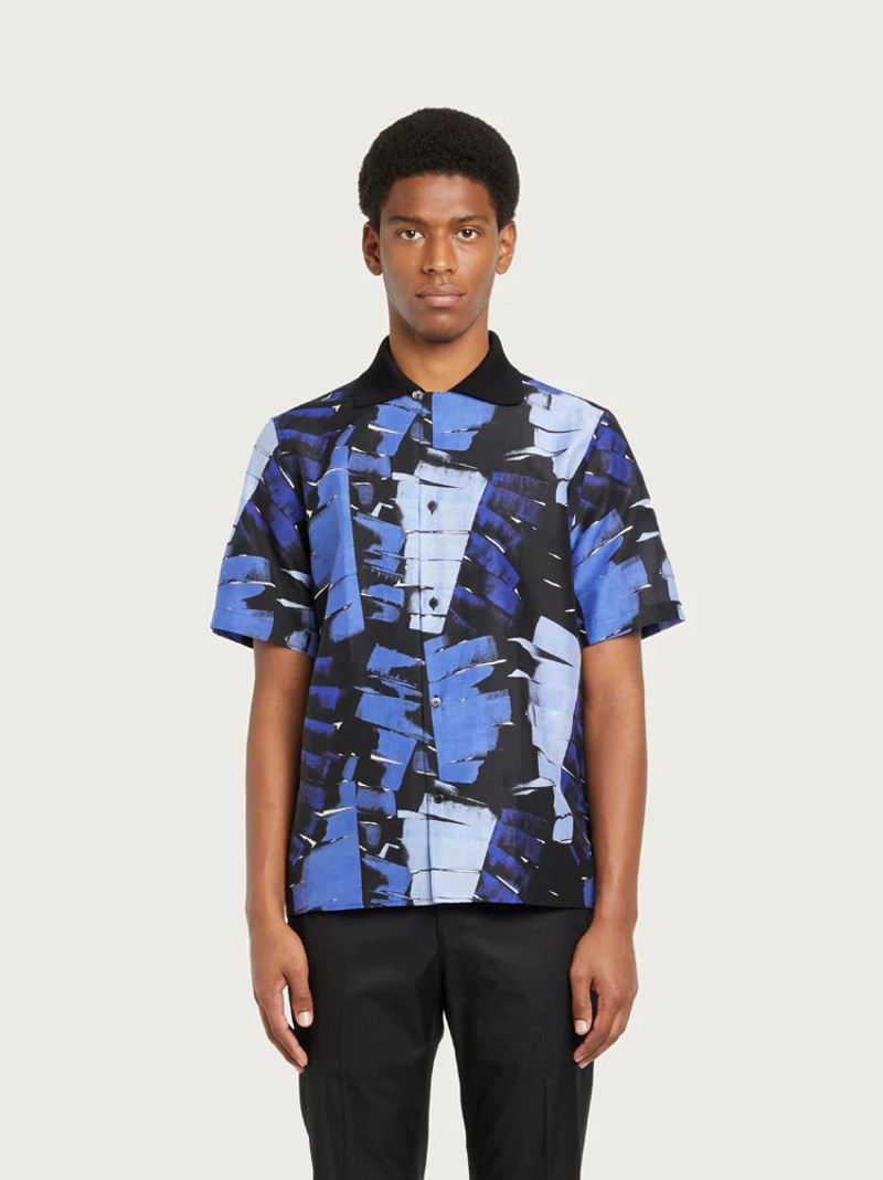 FERRAGAMO PALM PRINT BOXY FIT SHIRT outlook