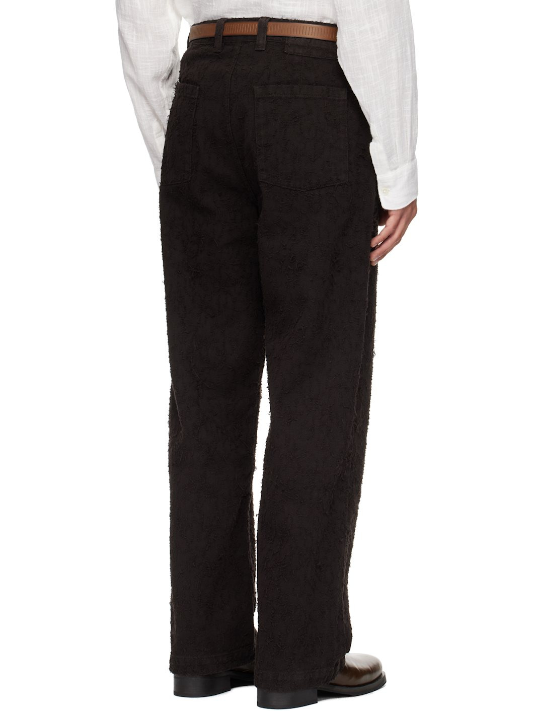 Brown Punch Out Jeans - 3