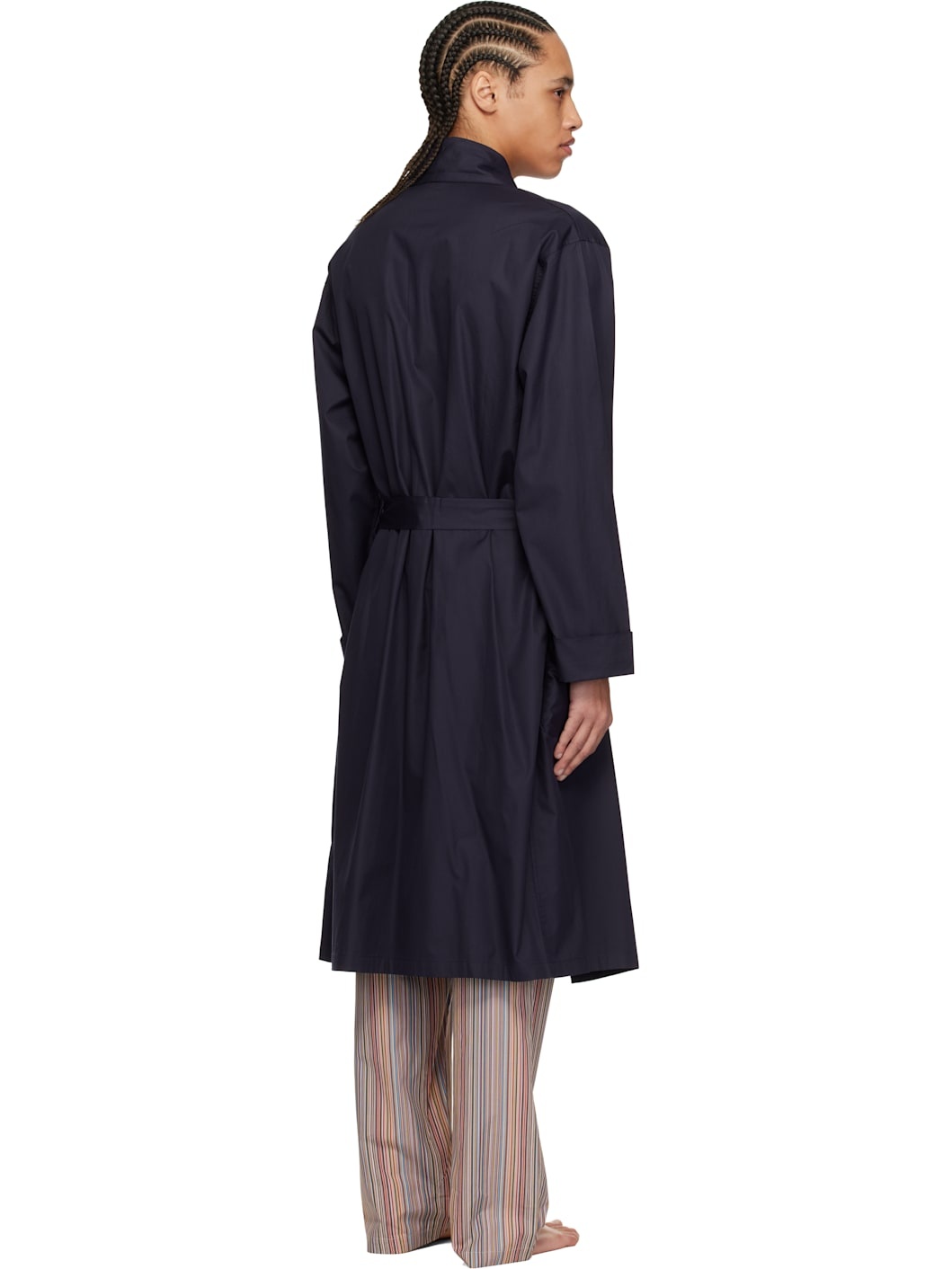 Navy Stripe Robe - 3