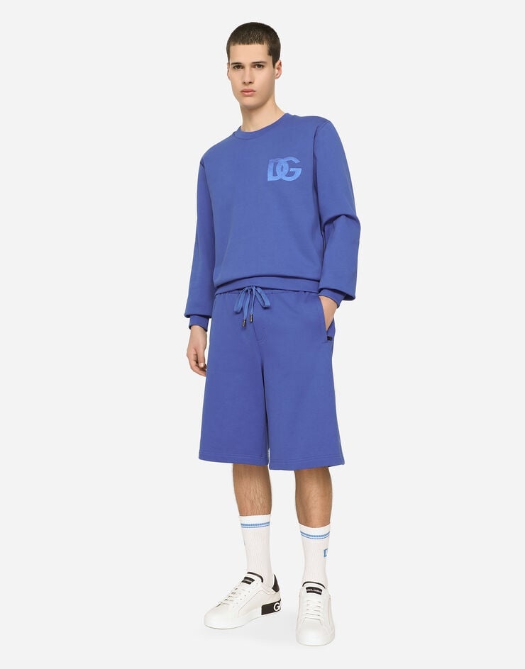 Jersey jogging shorts with DG embroidery - 5