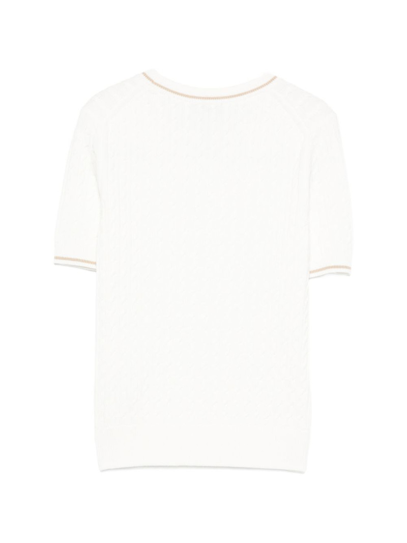 LACOSTE cable-knit T-shirt outlook