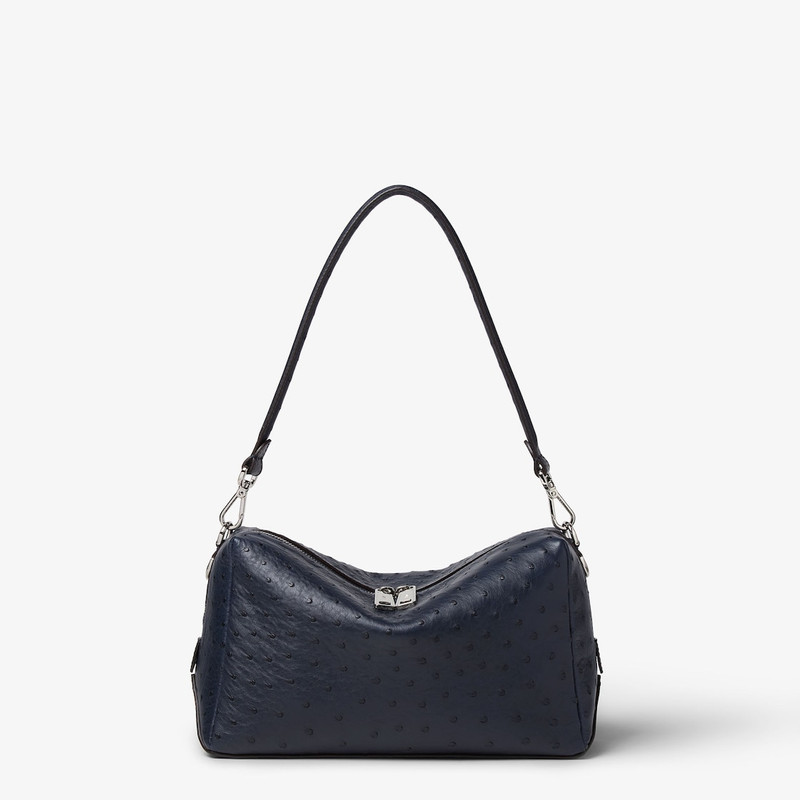 FENDI Fendi Lui Medium Dark blue ostrich leather bag outlook