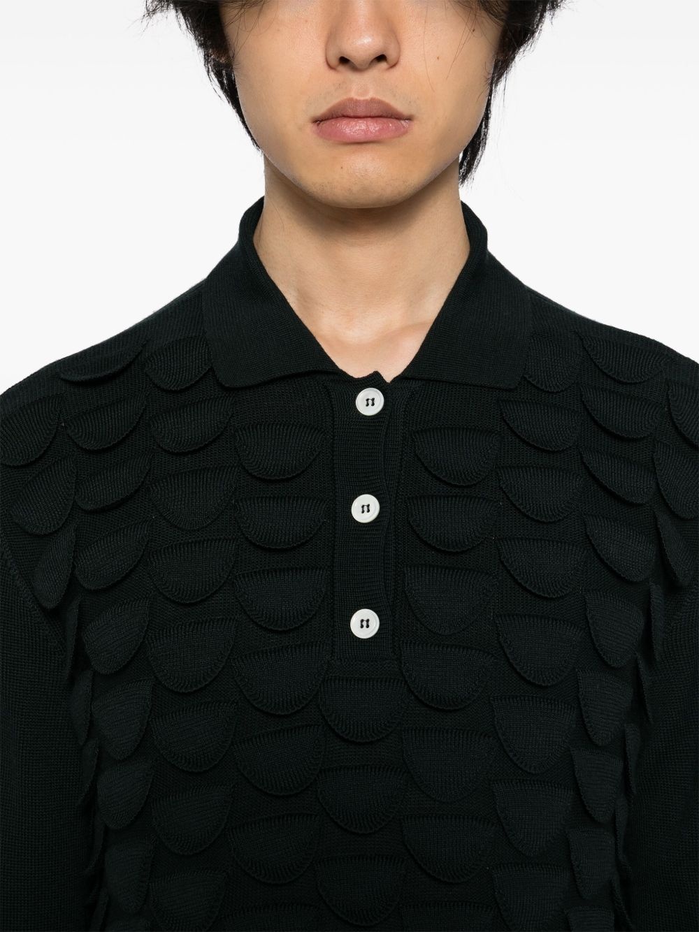 bird feather polo shirt - 4