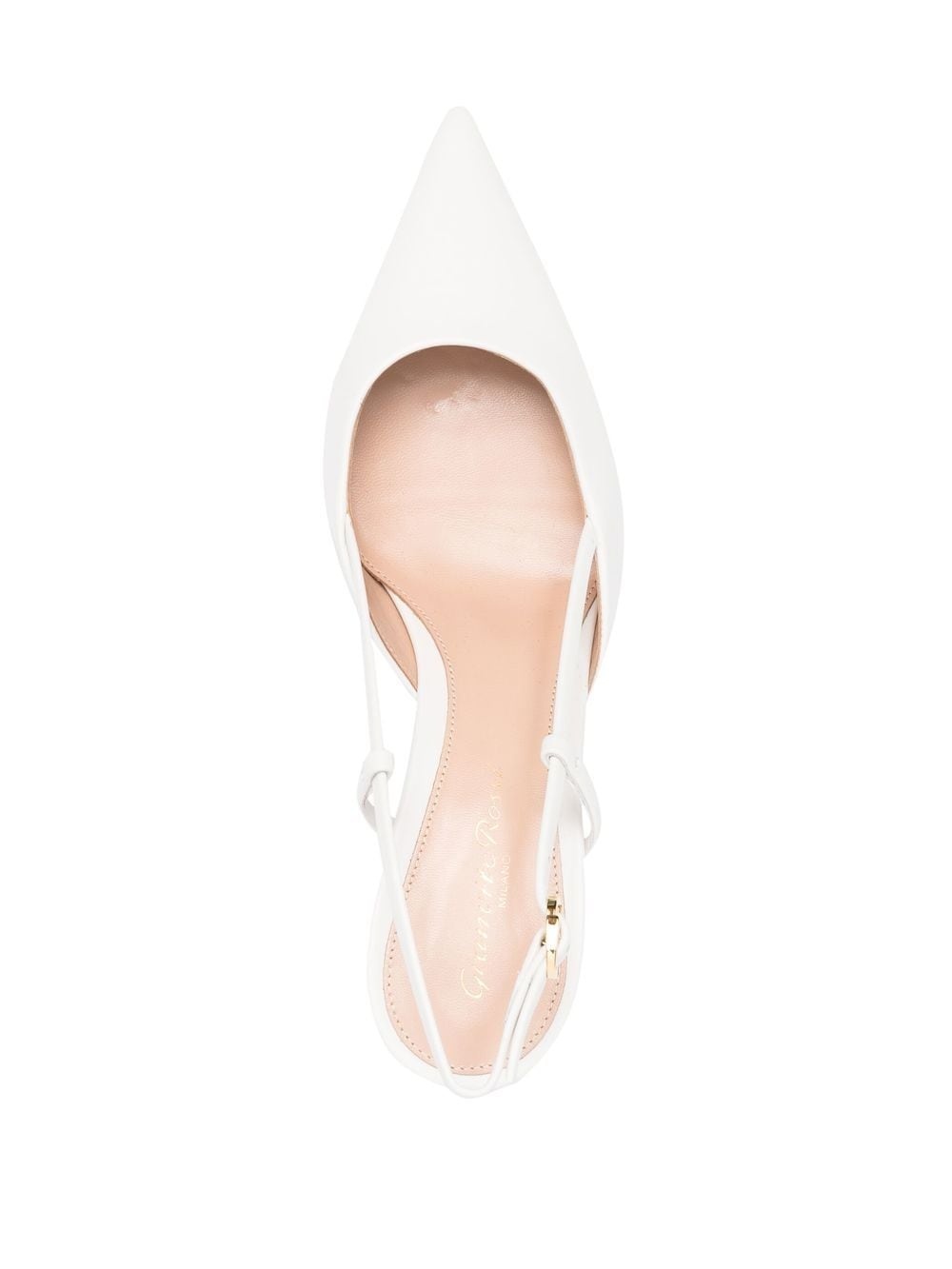 point toe slingback leather pumps - 4
