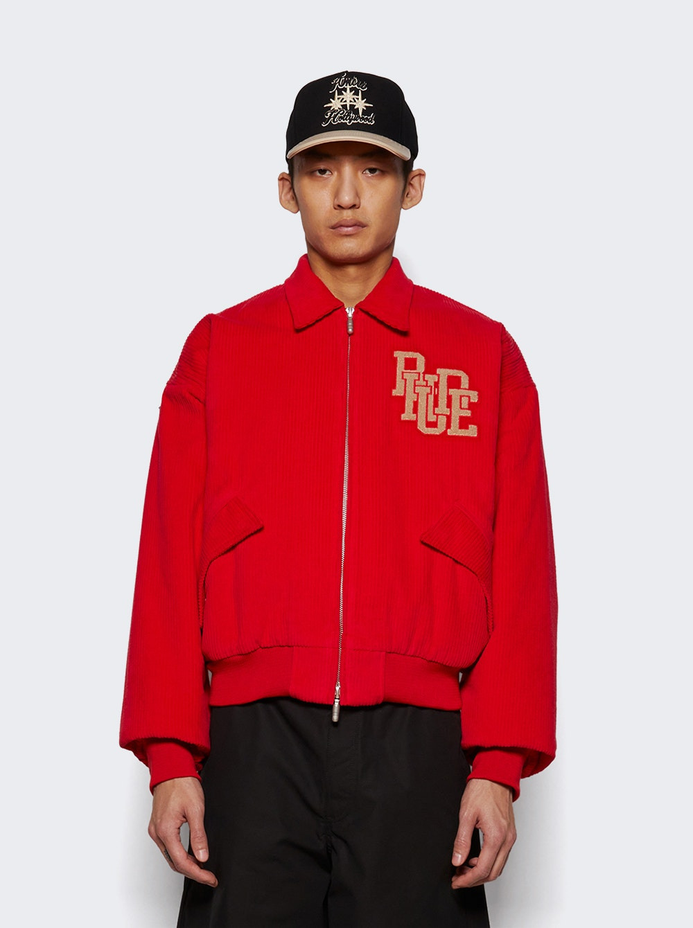 Bay Of Angels Corduroy Jacket Red And Tan - 2