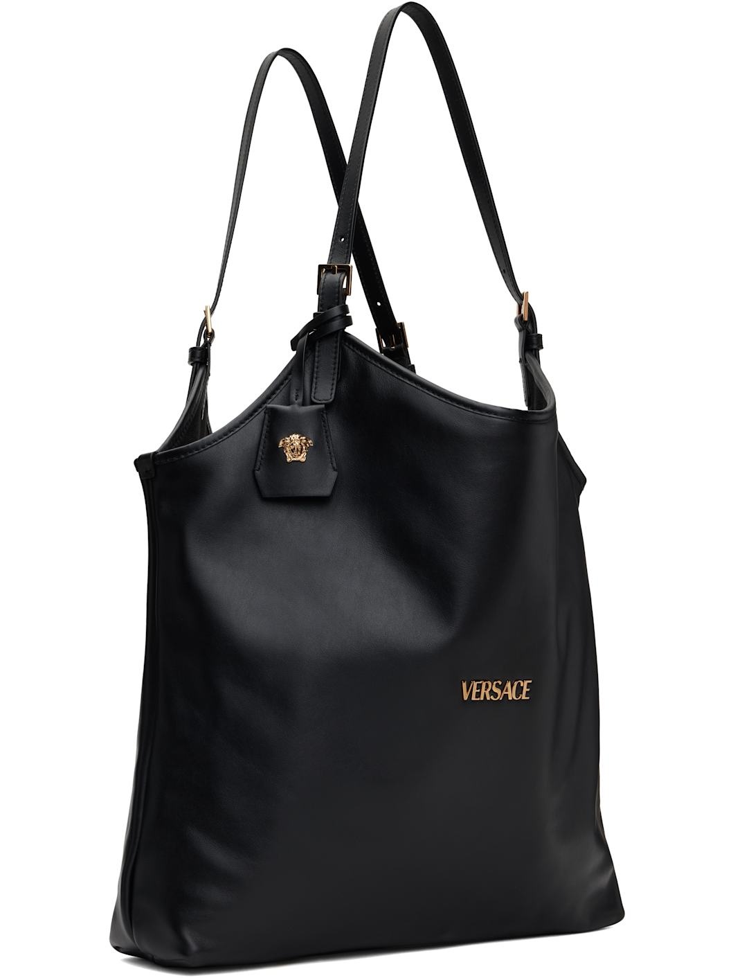 Black Calf Leather Tote - 2