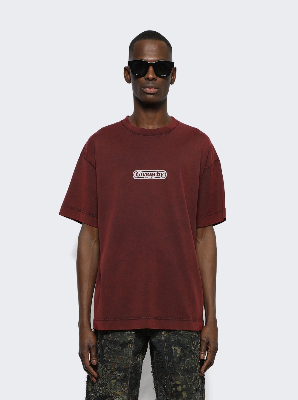 Givenchy Standard Short Sleeve Base T-Shirt Dark Red