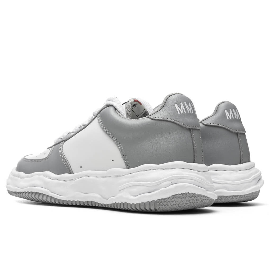 MAISON MIHARA YASUHIRO WAYNE LOW OG SOLE LEATHER SNEAKER - GREY/WHITE - 3