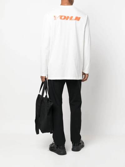 Y-3 logo-print long sleeved T-shirt outlook