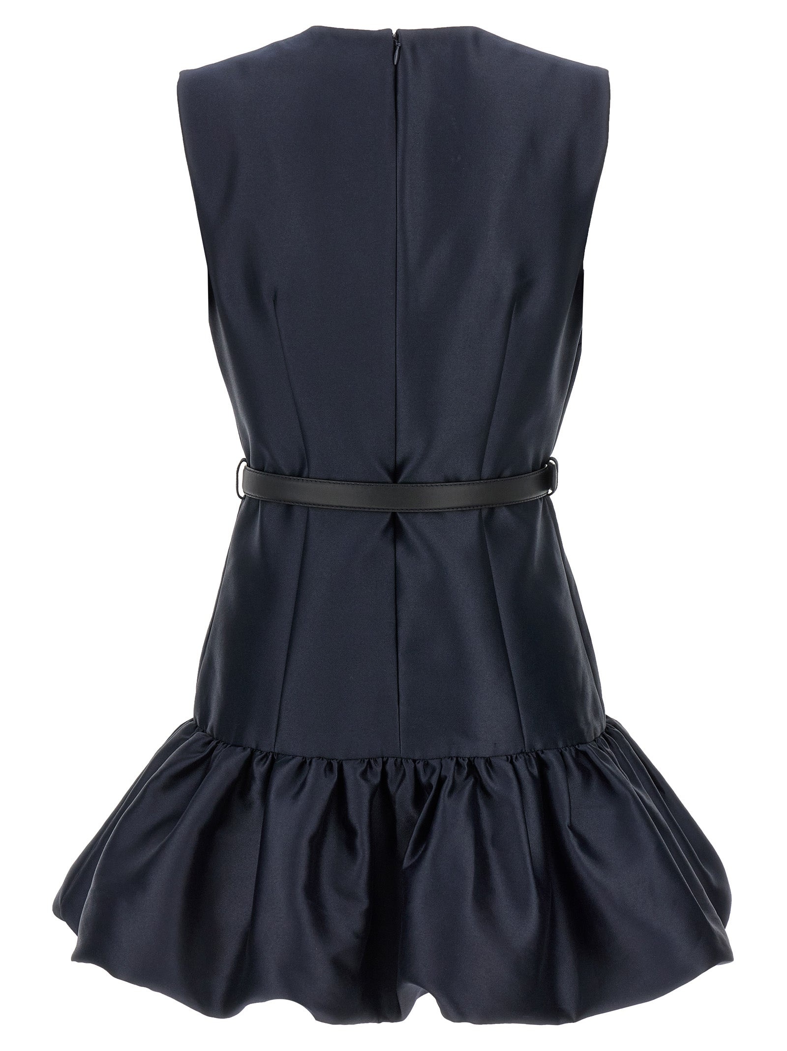 Navy Taffeta Mini Dresses Blue - 2