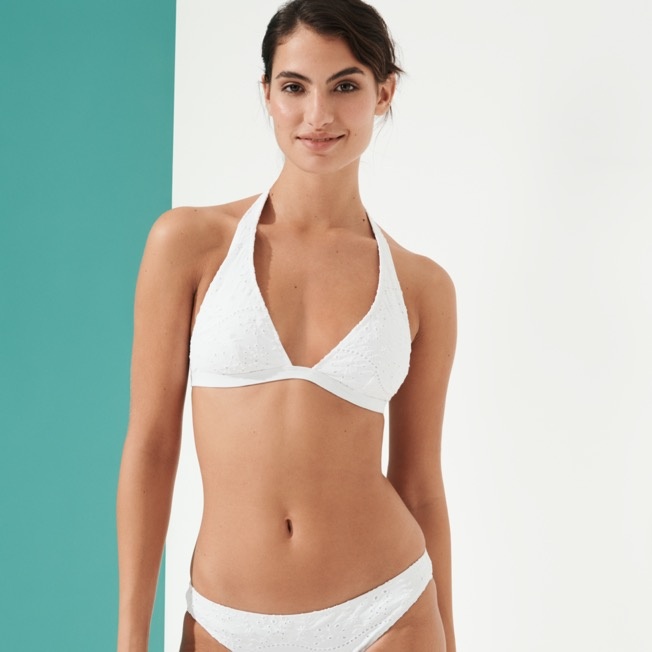 Women Halter Bikini Top Broderies Anglaises - 2