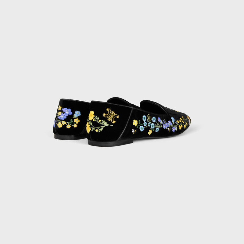 CELINE AURA LOAFER IN Flowers Embroidered Velvet outlook