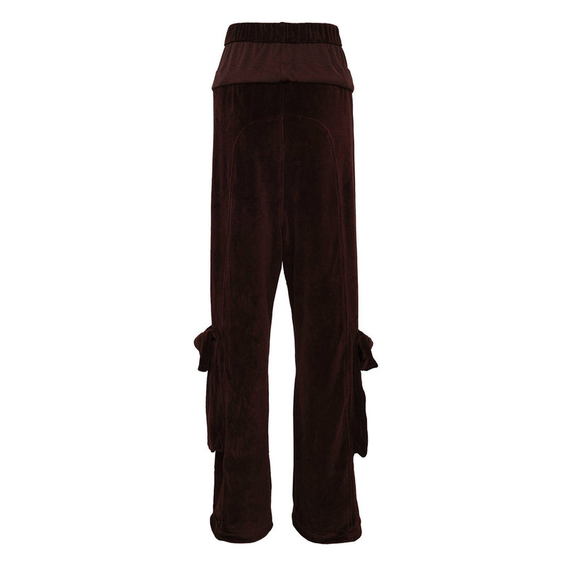 OPEN YY Rolled Waist Velour Cargo Pants outlook