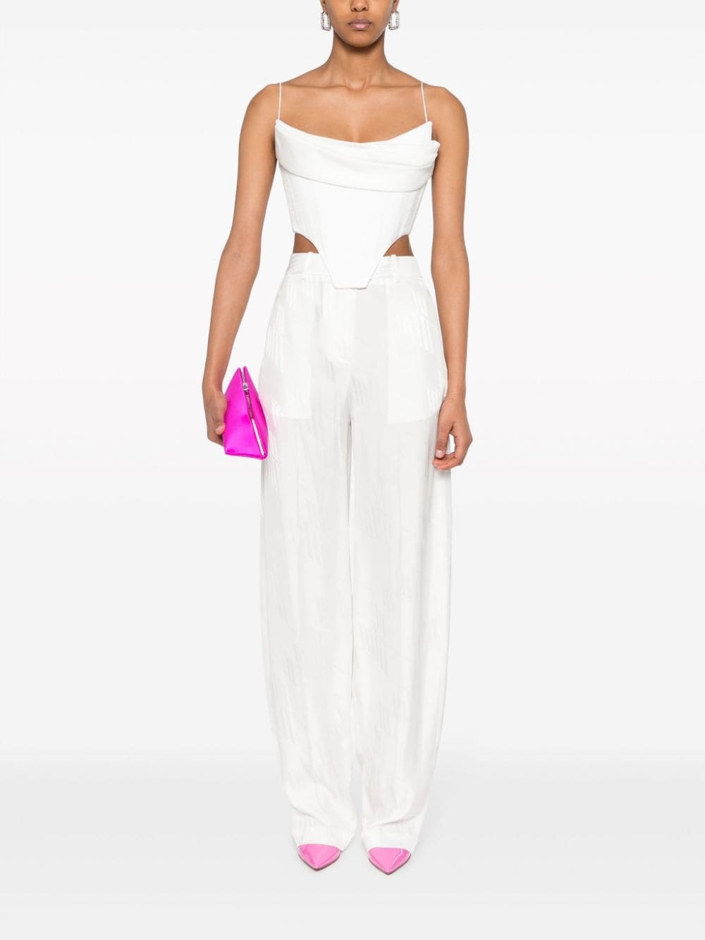 logo-jacquard trousers - 2