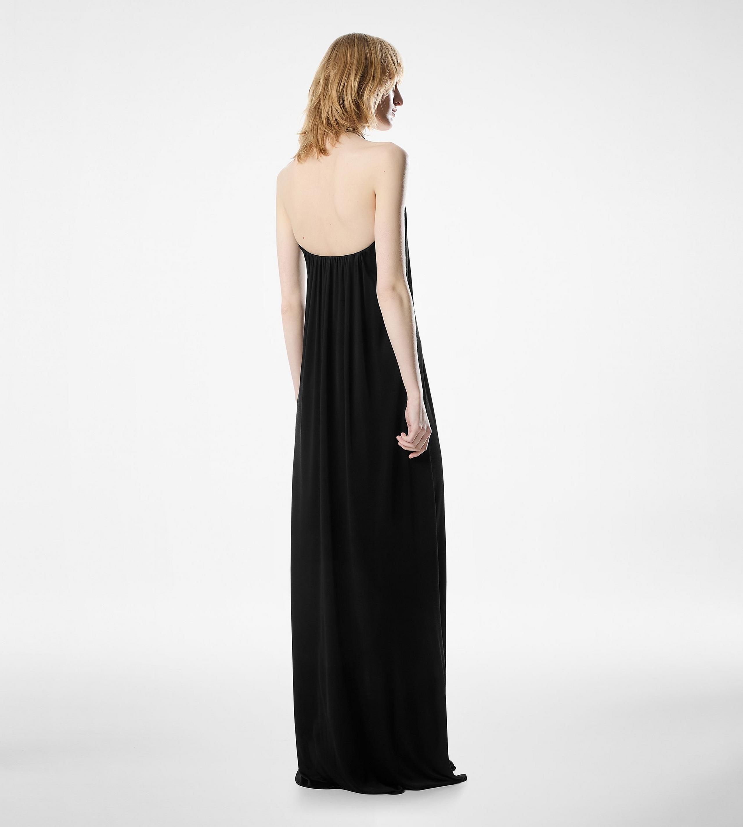 STRAPLESS DRAPED EVENING DRESS - 3