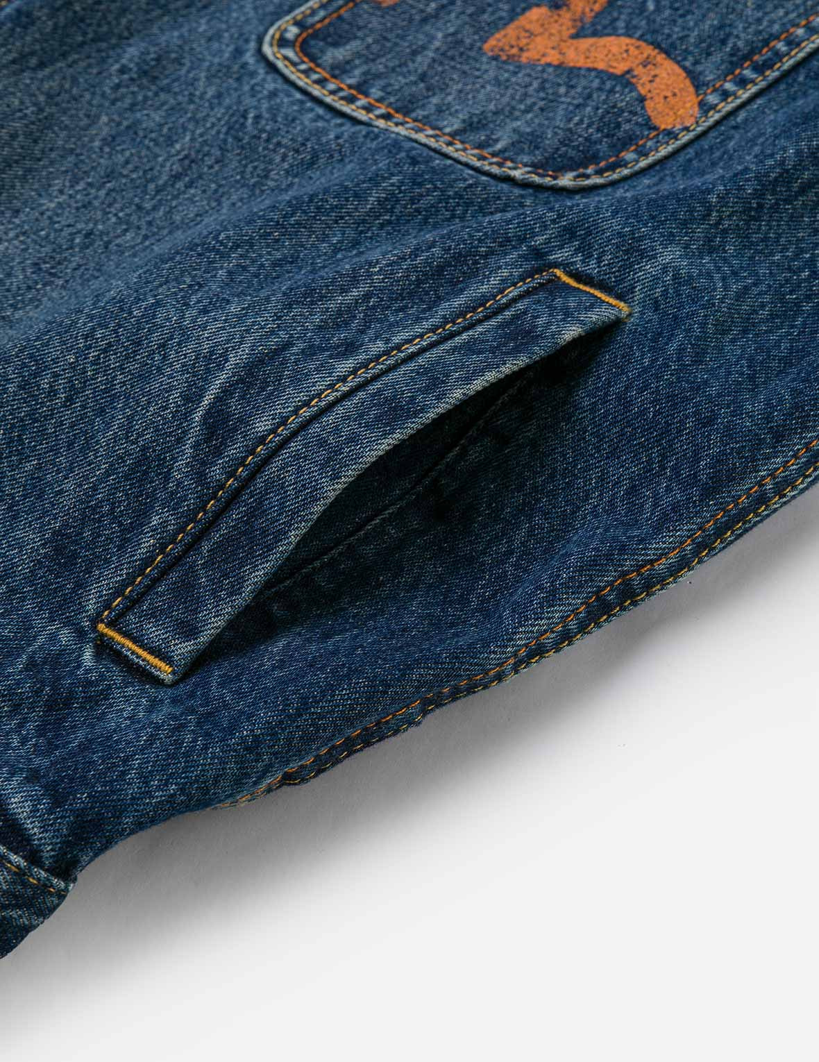 Distressed Seagull Print and Frayed Logo Patch Embroidery Relax Fit Denim Jacket - 12