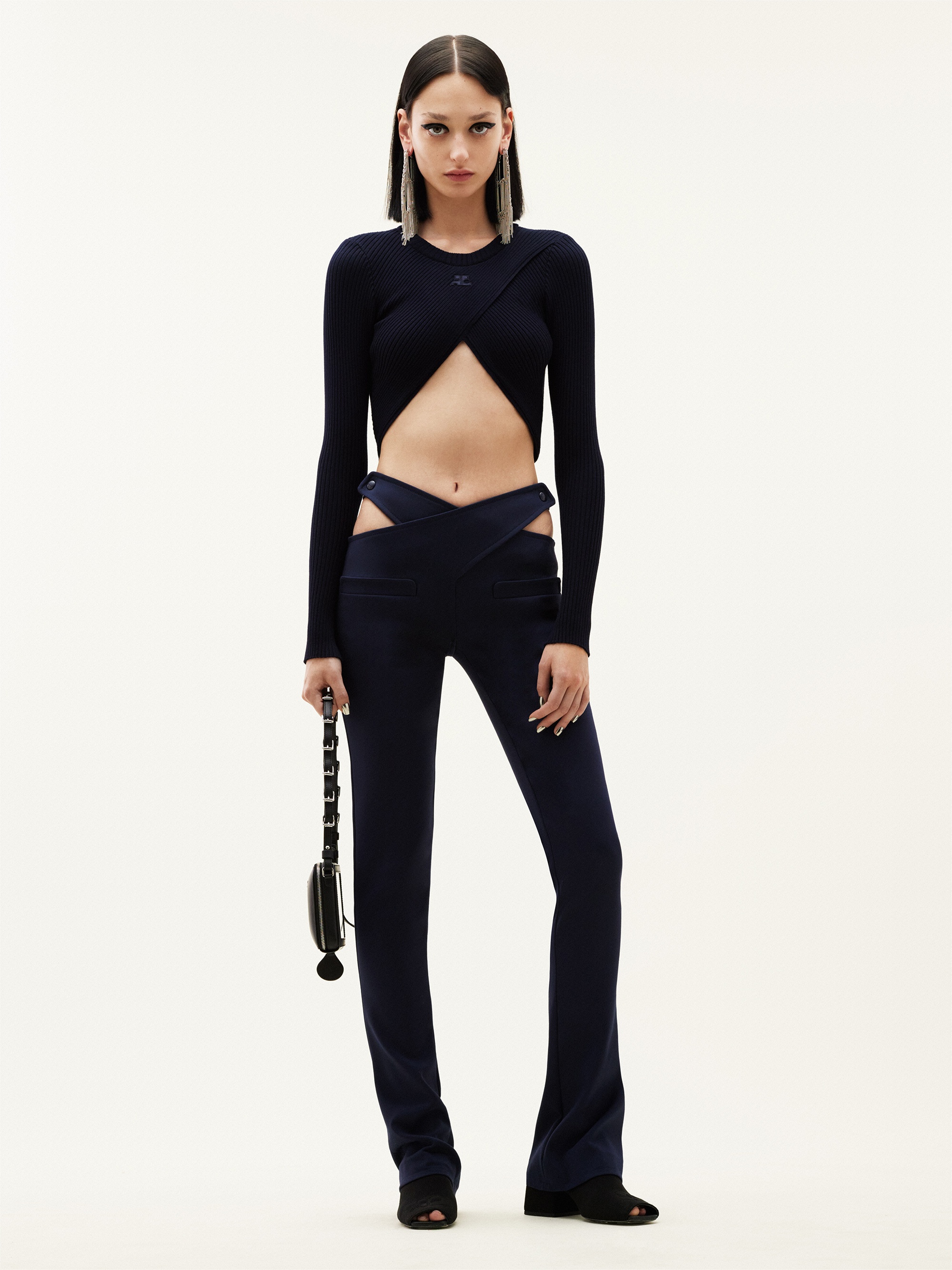 CRISS CROSS BOOTCUT TROUSERS - 2