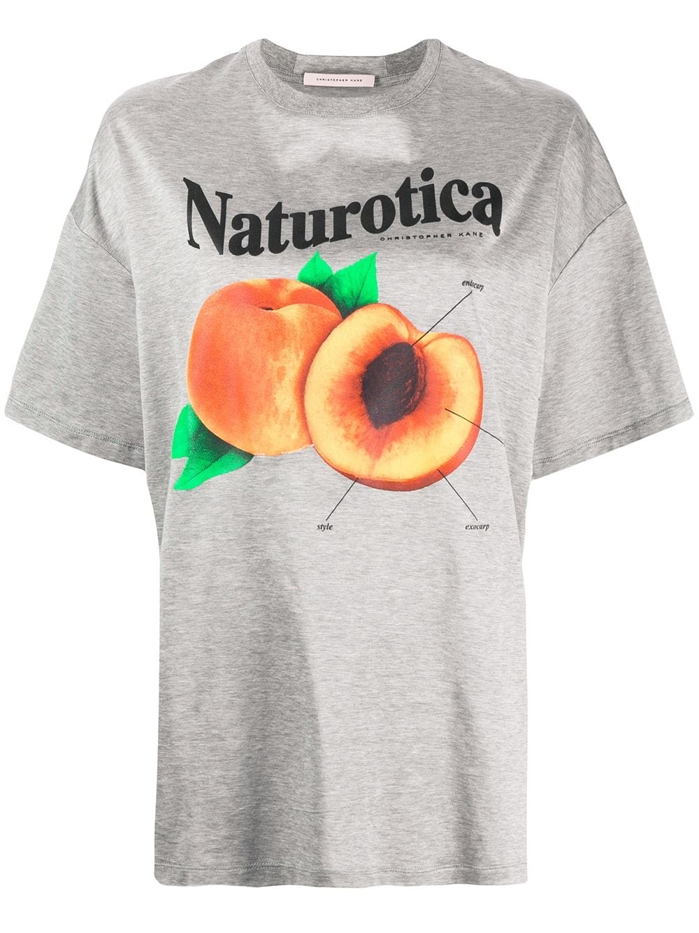 peach print T-shirt - 1