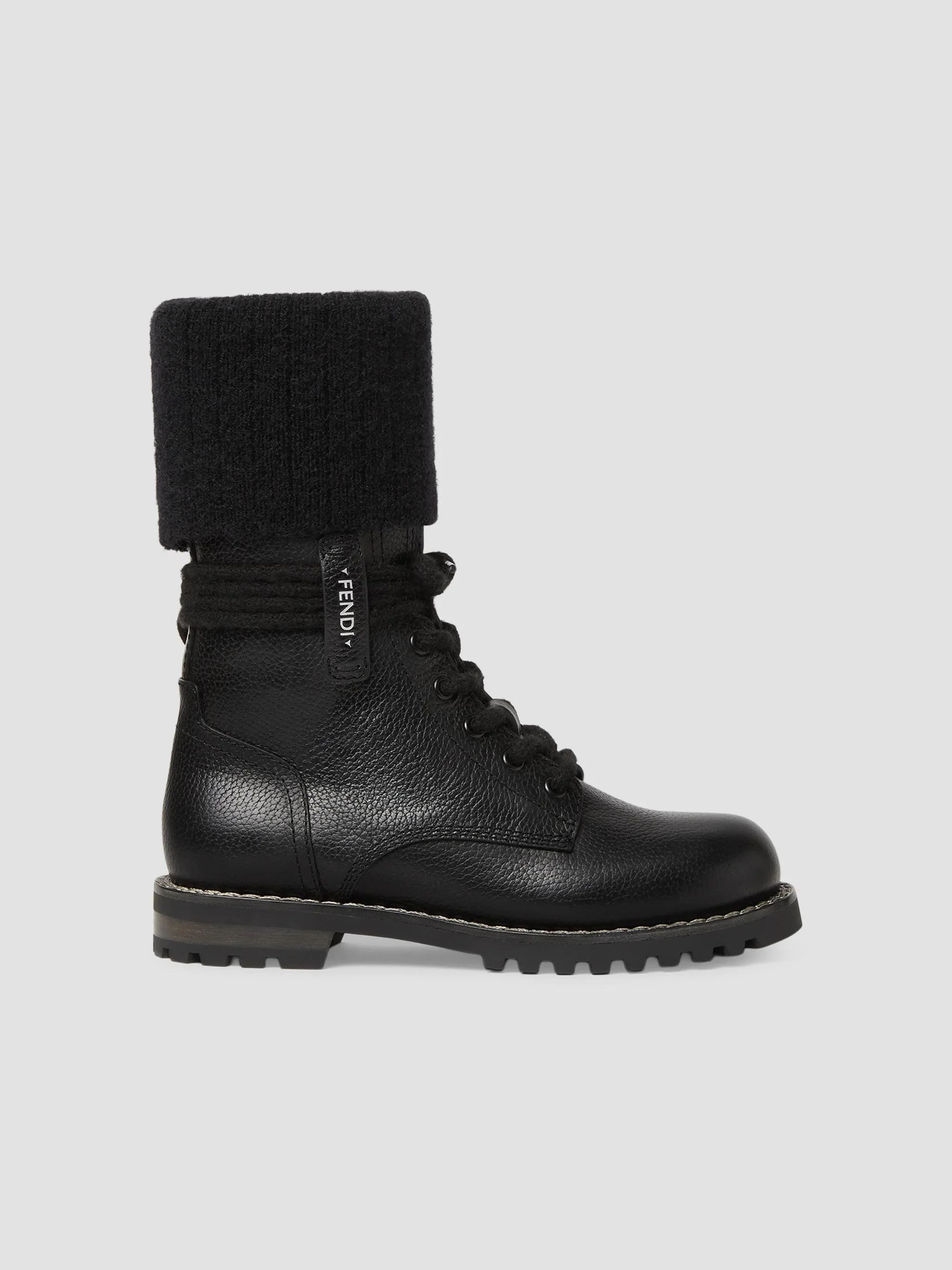 Women's Commando Leather Combat Boots - Nero - 1