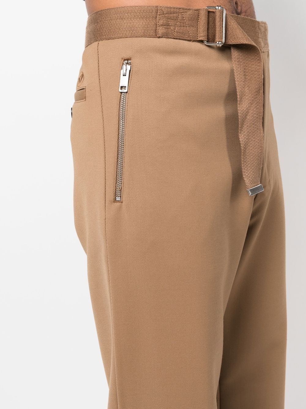 belted straight-leg trousers - 5