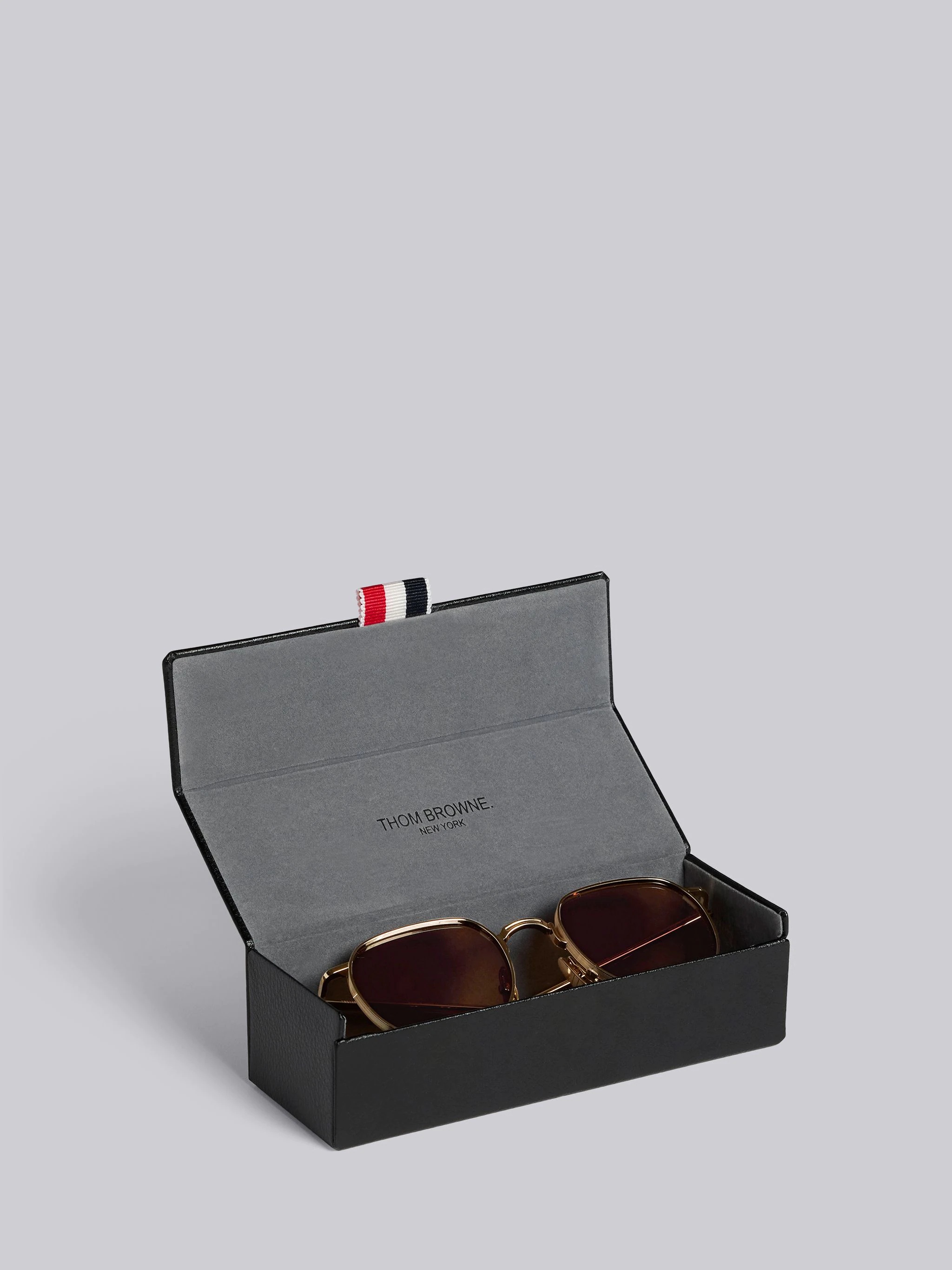 TB126 - White Gold And Brown Clubmaster Sunglasses - 5