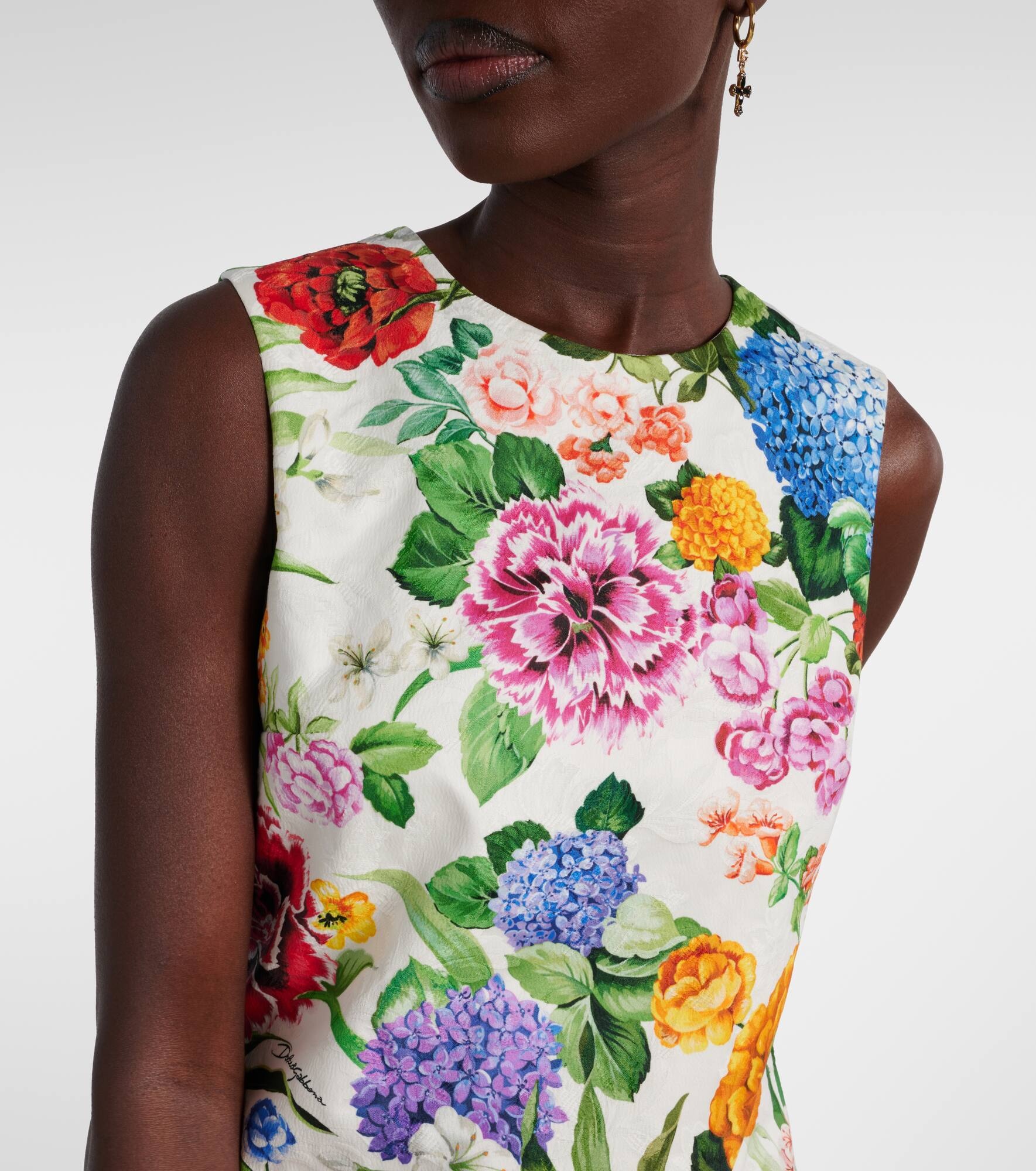 Floral cotton minidress - 4