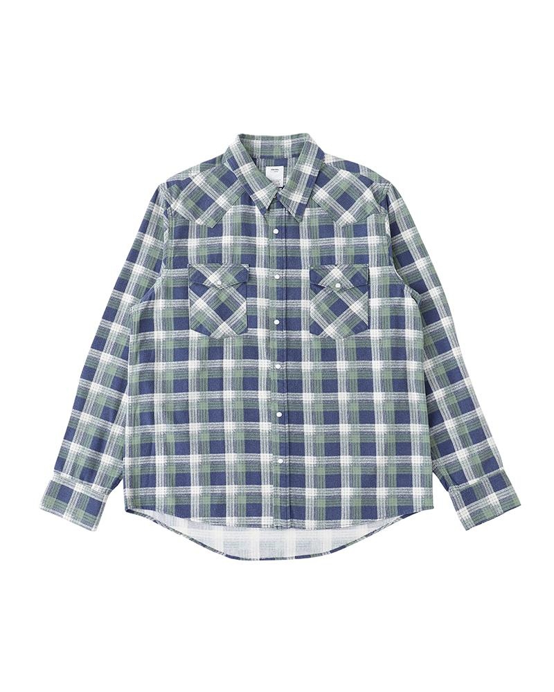 BANDITO KHADI CHECK L/S NAVY - 1