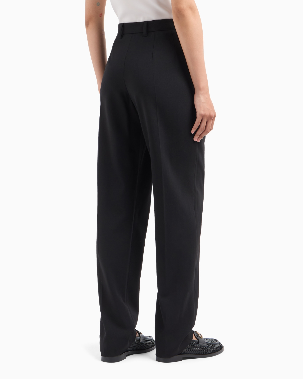 Darted trousers in barathea wool - 3