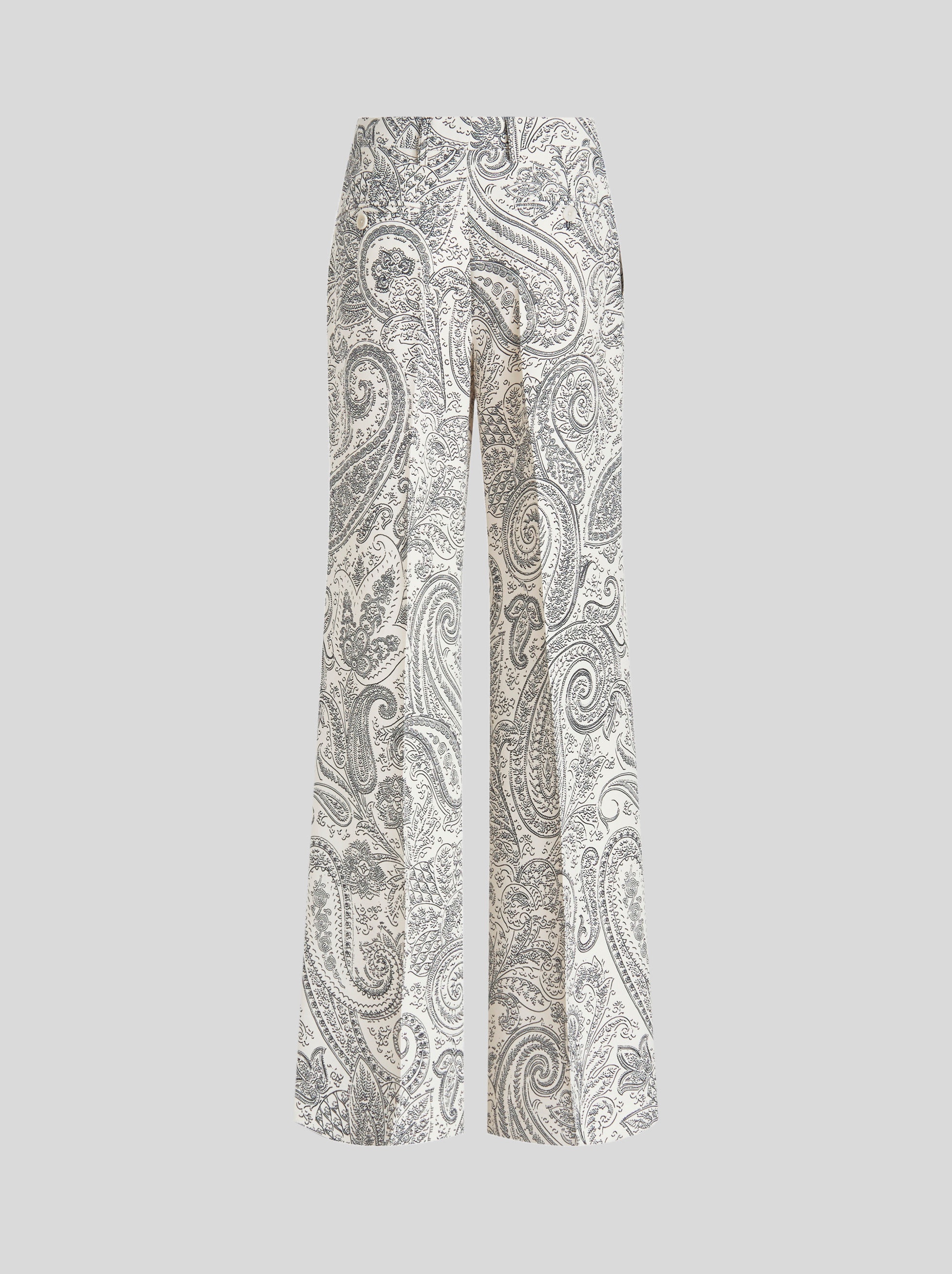PAISLEY PALAZZO TROUSERS - 5