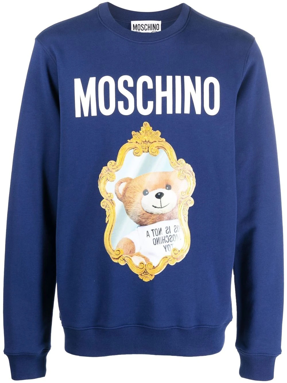 logo bear-print sweatshirt - 1